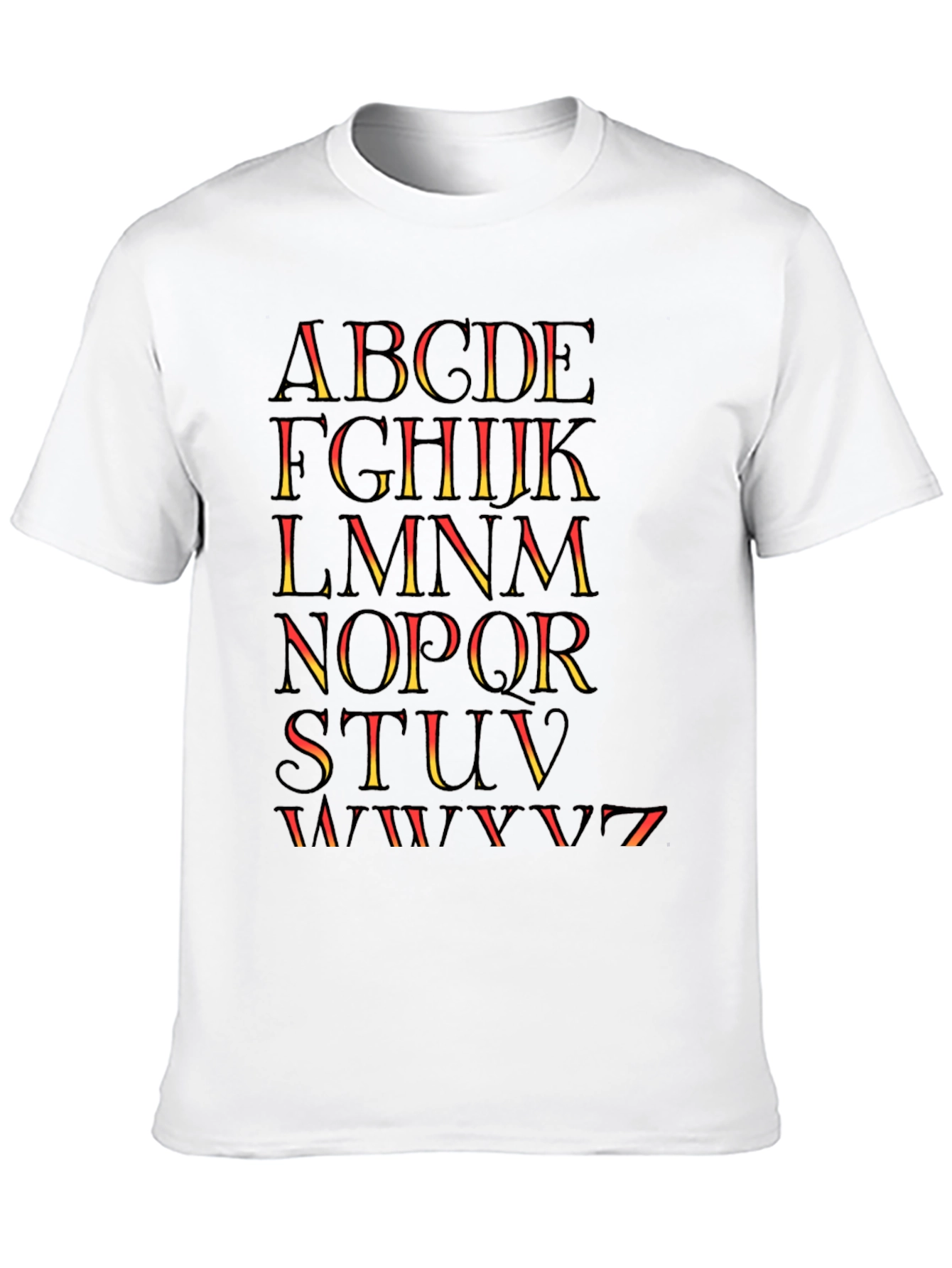 Black Alphabet Graphic Print Tee - Stylish Casual Shirt view 10