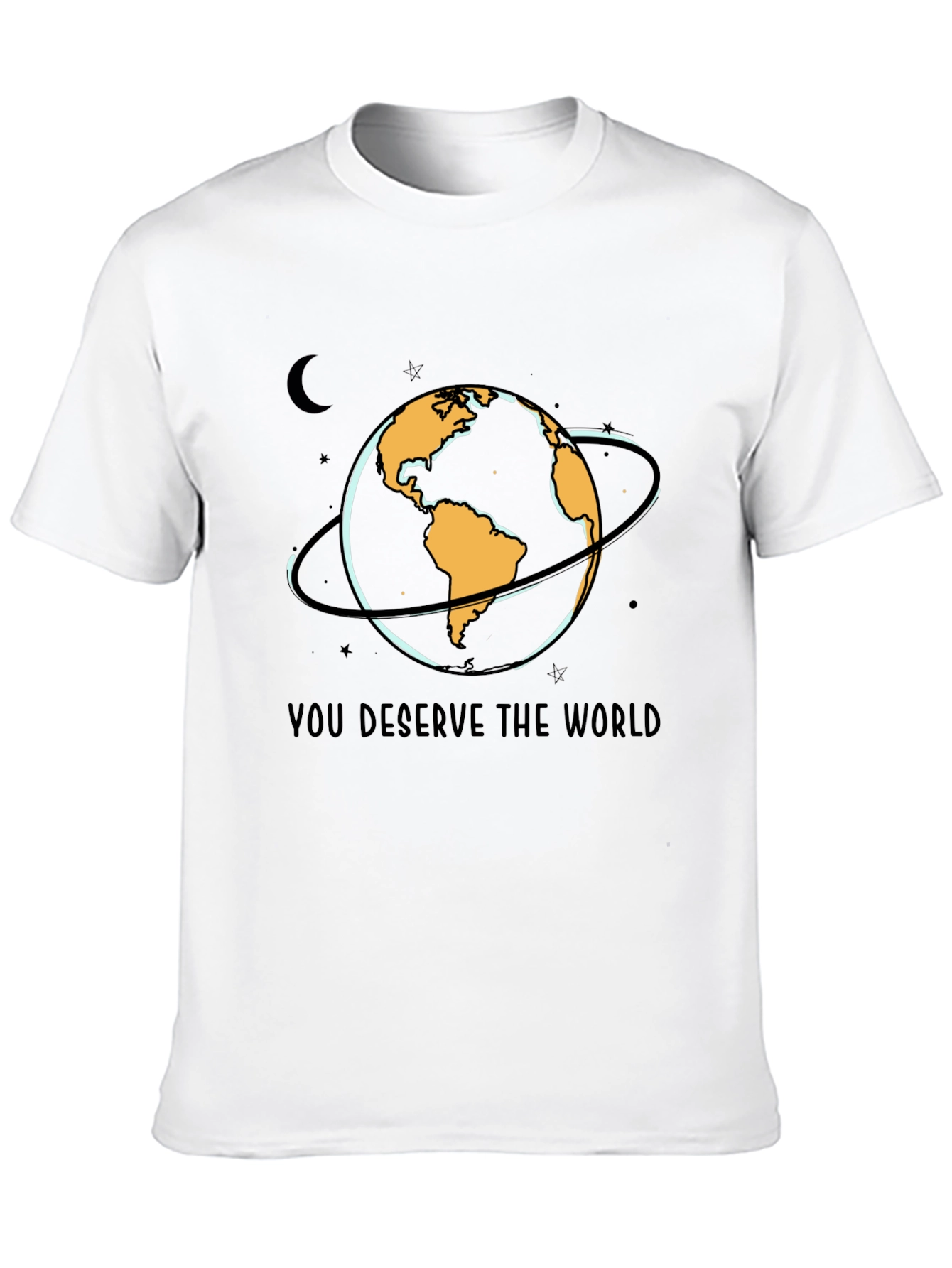 Black You Deserve The World Graphic T-Shirt view 10