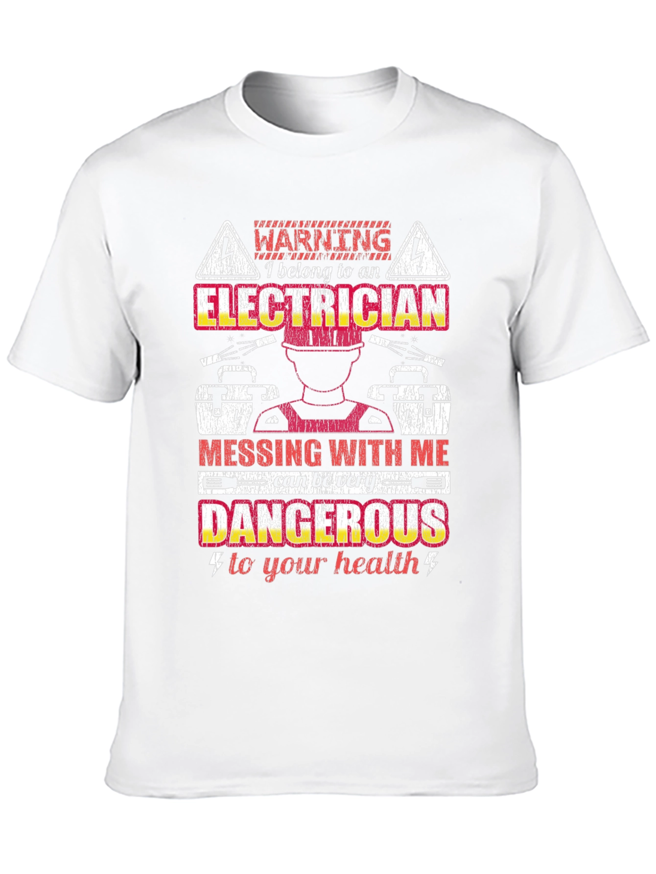 Black Electrician Warning Graphic Tee view 10