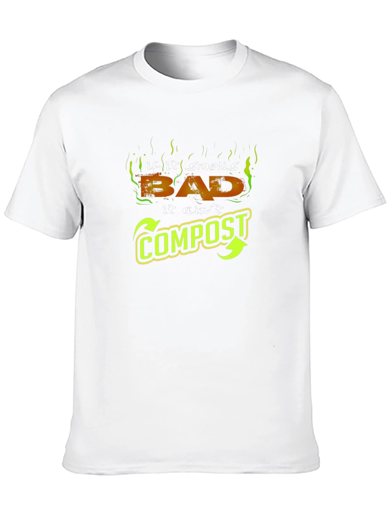 Black Funny "If it smells bad it ain't compost" T-Shirt view 10