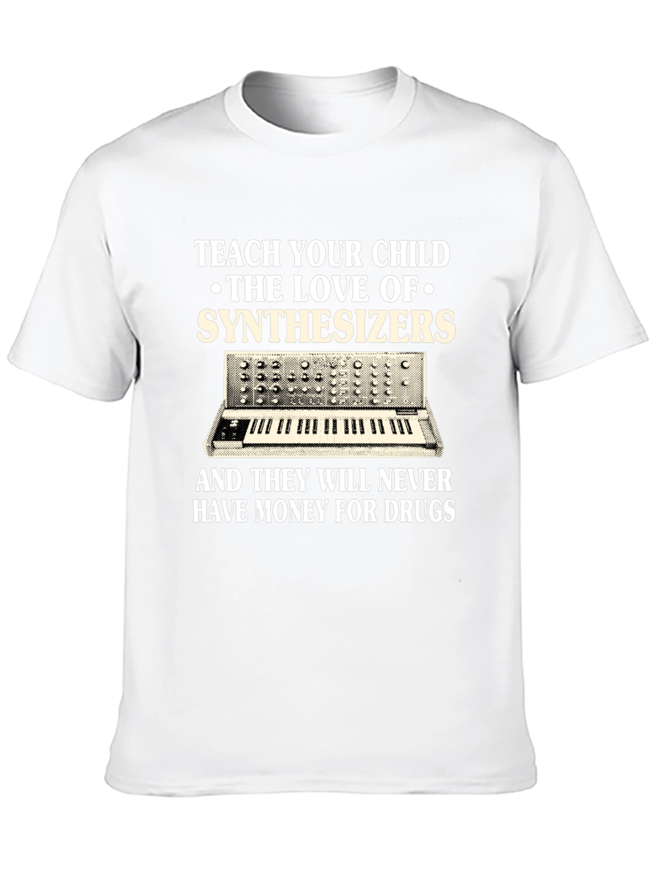 Black Teach Your Child Synthesizers Graphic T-Shirt view 10
