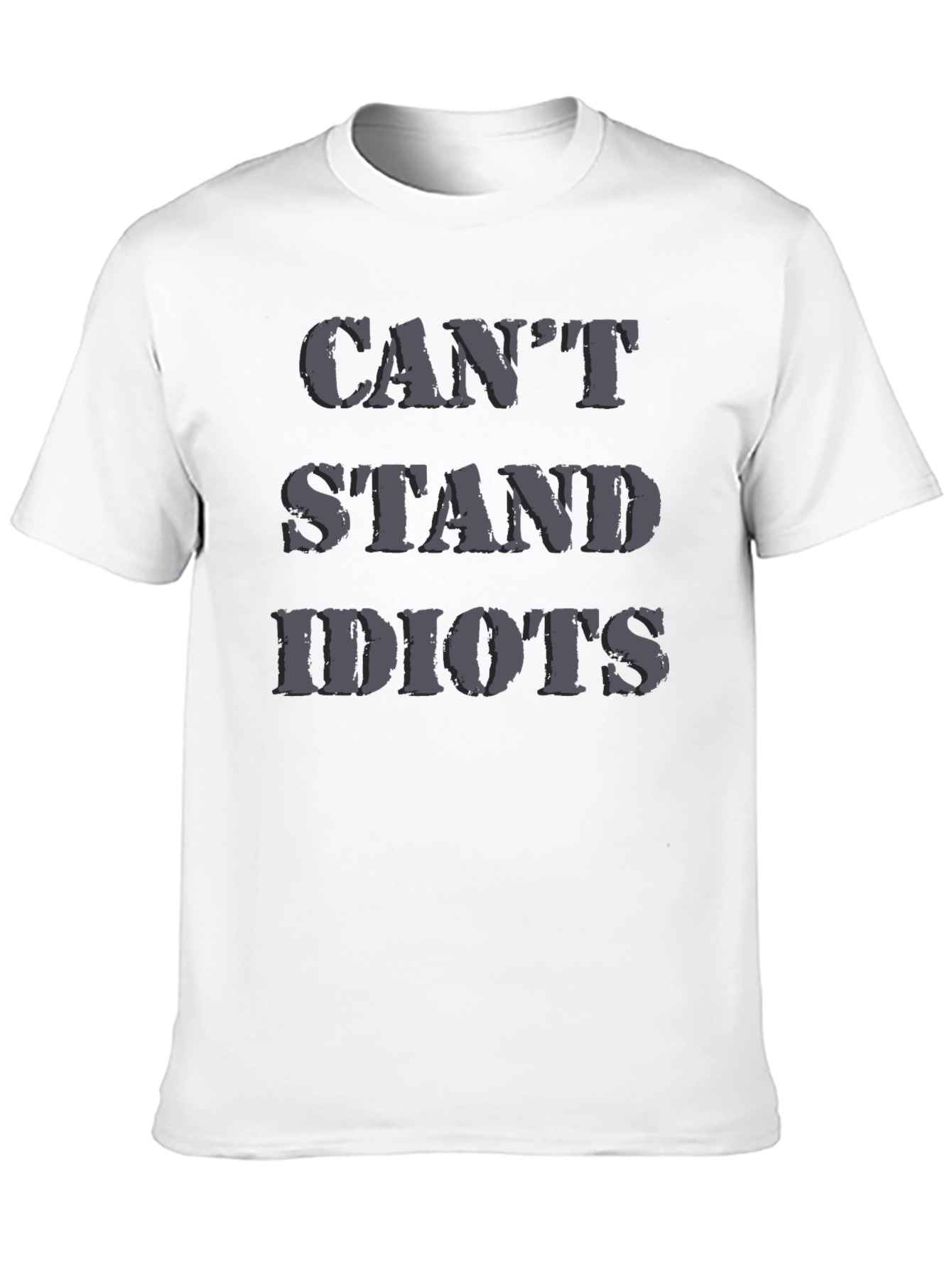 Black Can't Stand Idiots Black Graphic T-Shirt view 10