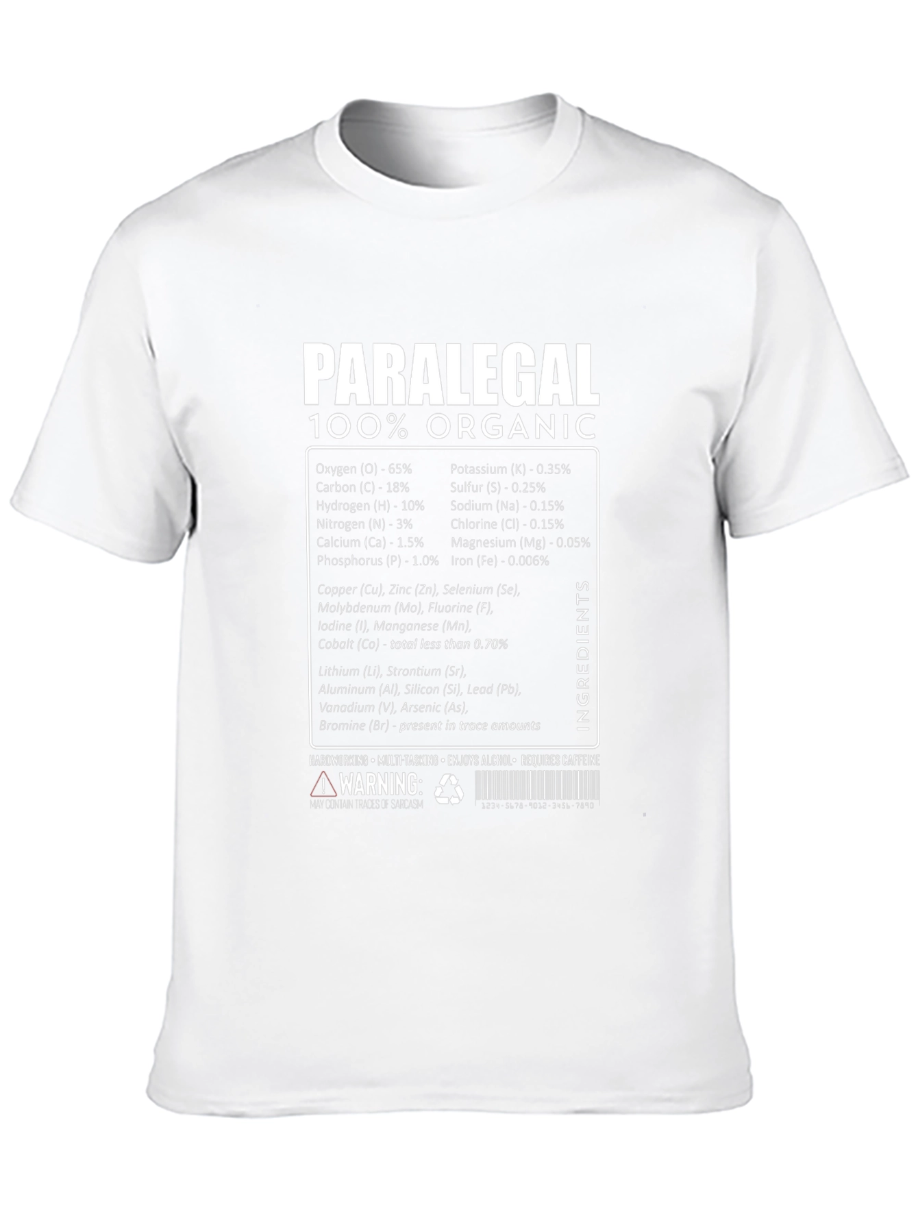 Black Paralegal 100% Organic T-Shirt - Funny Legal Assistant Tee view 10