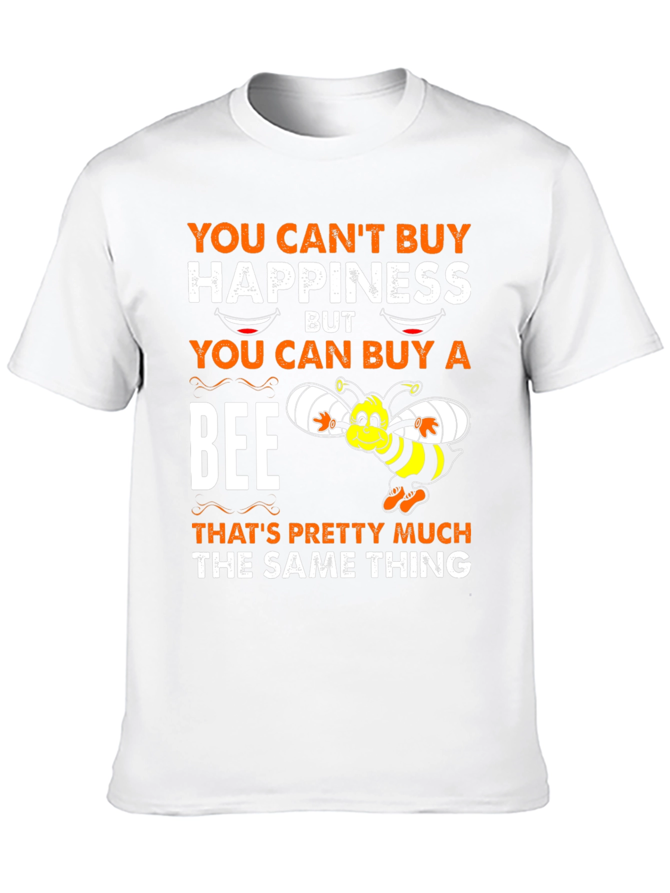 Black Bee Happiness T-Shirt: Funny Graphic Tee view 10