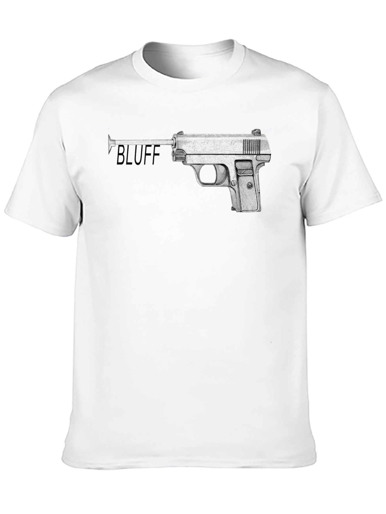 Black Bluff Gun Graphic Tee - Stylish Statement Shirt view 10