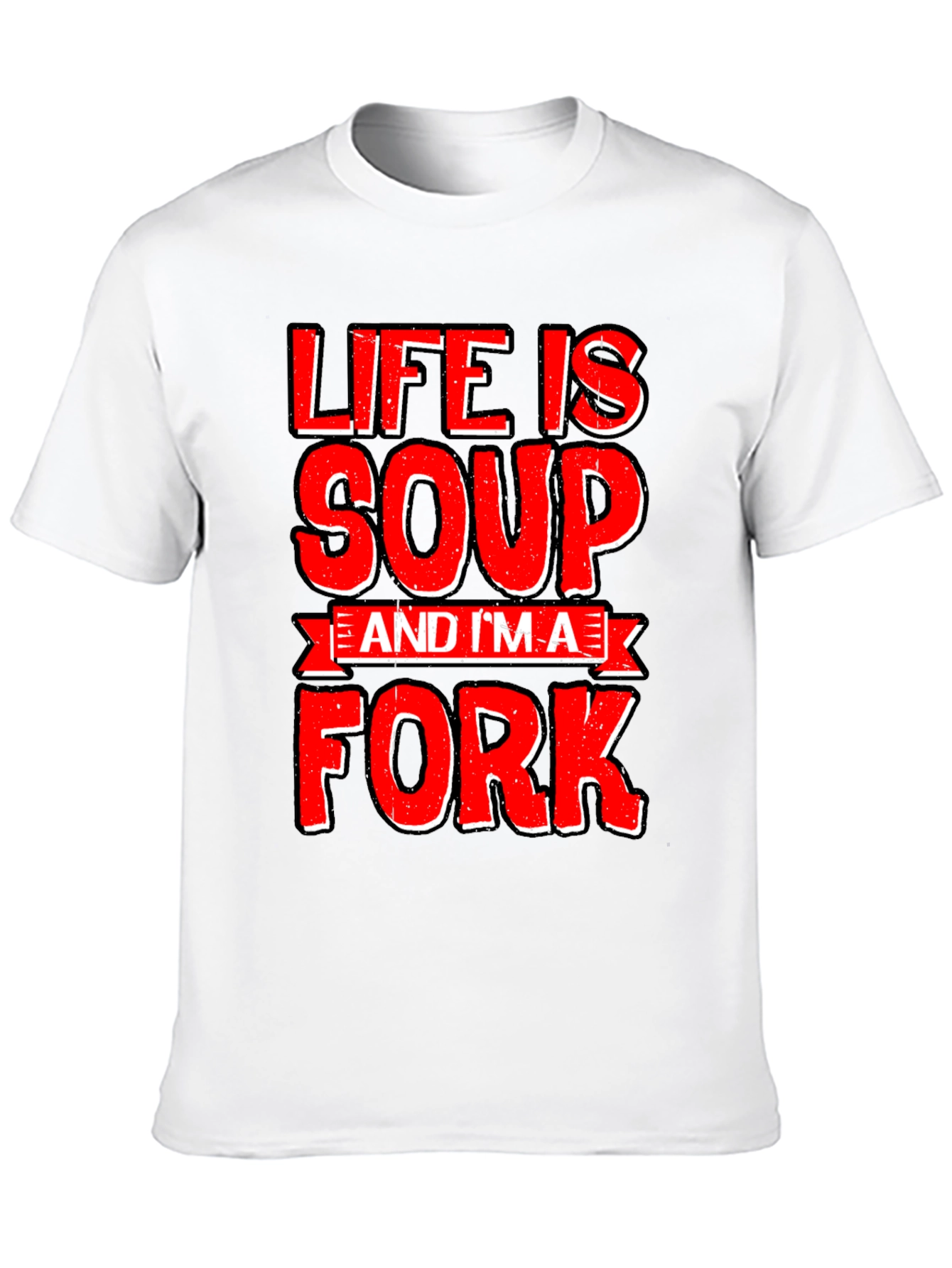 Black Life Is Soup, I'm a Fork Novelty Graphic Tee view 10