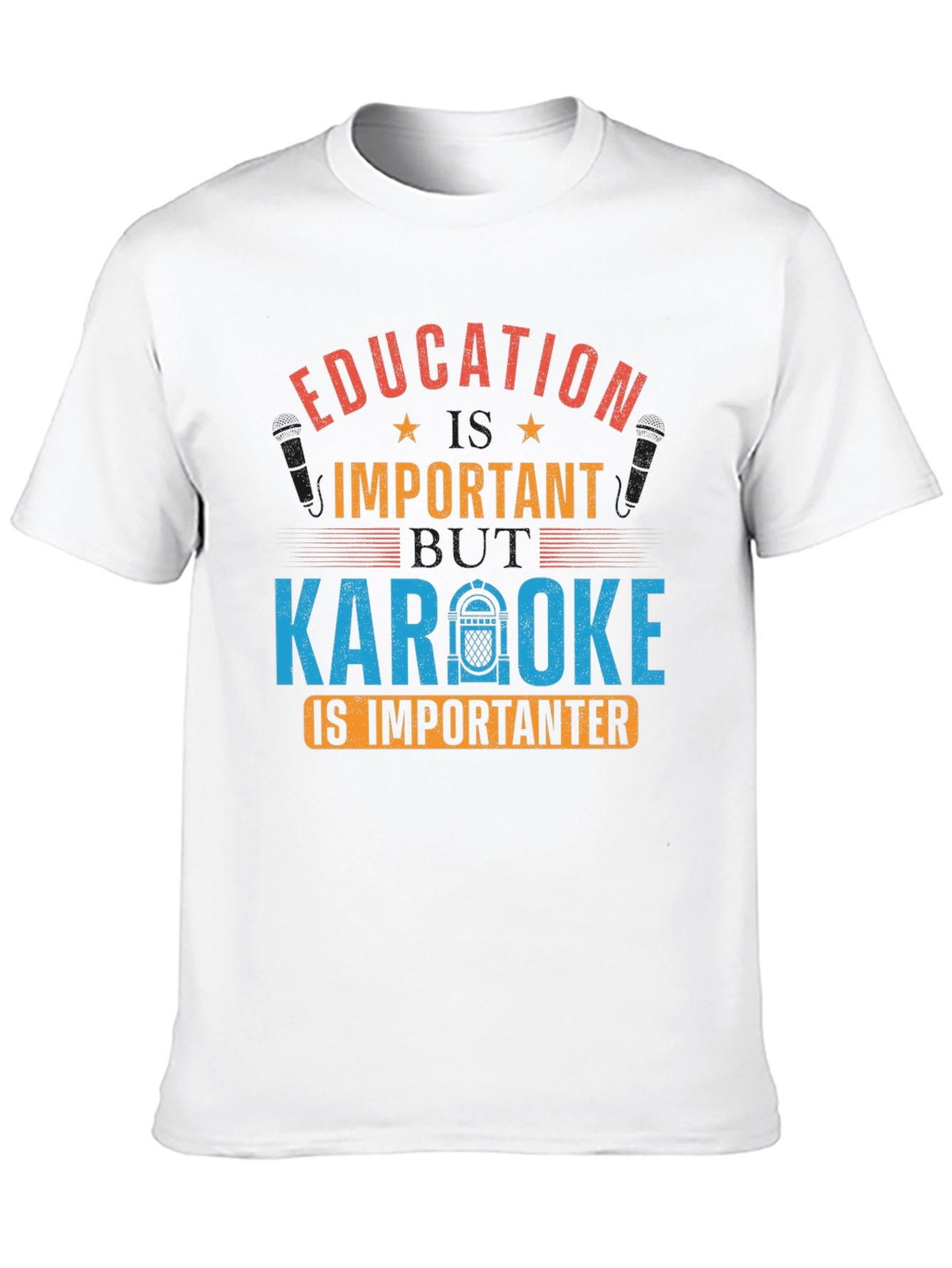 Black Education Important Karaoke Importanter Black T-Shirt view 10