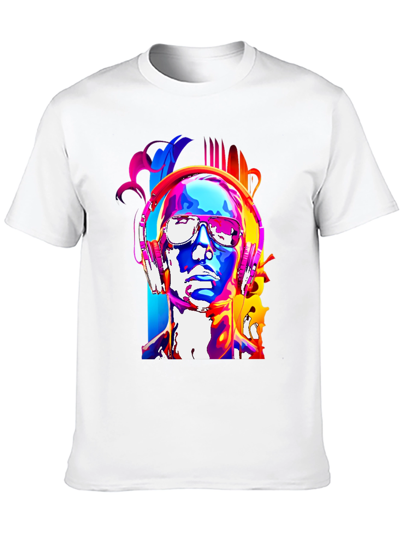 Black Vibrant Music Lover T-Shirt view 10