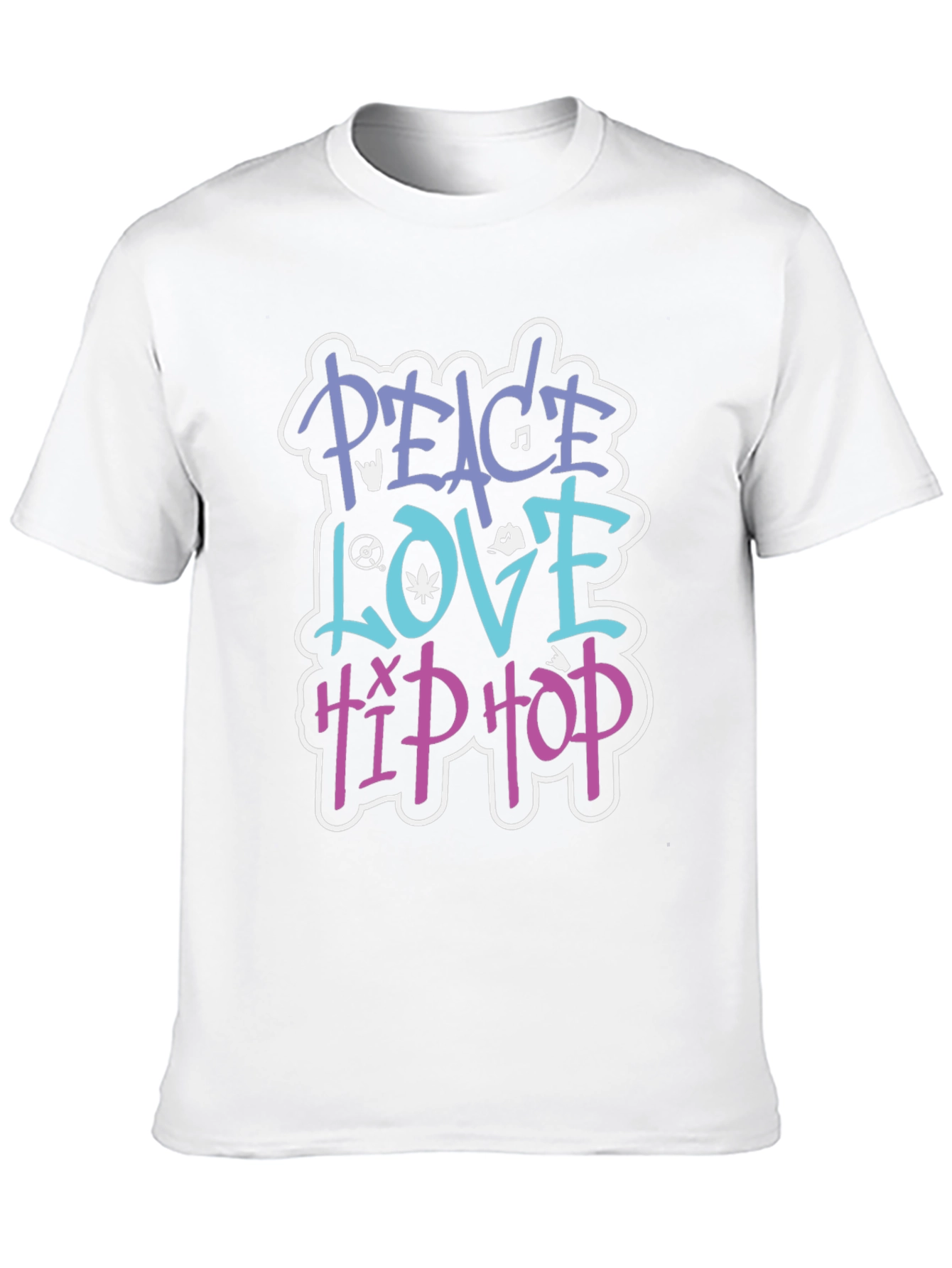 Black Peace Love Hip Hop Graphic Tee - Stylish Cotton T-Shirt view 10