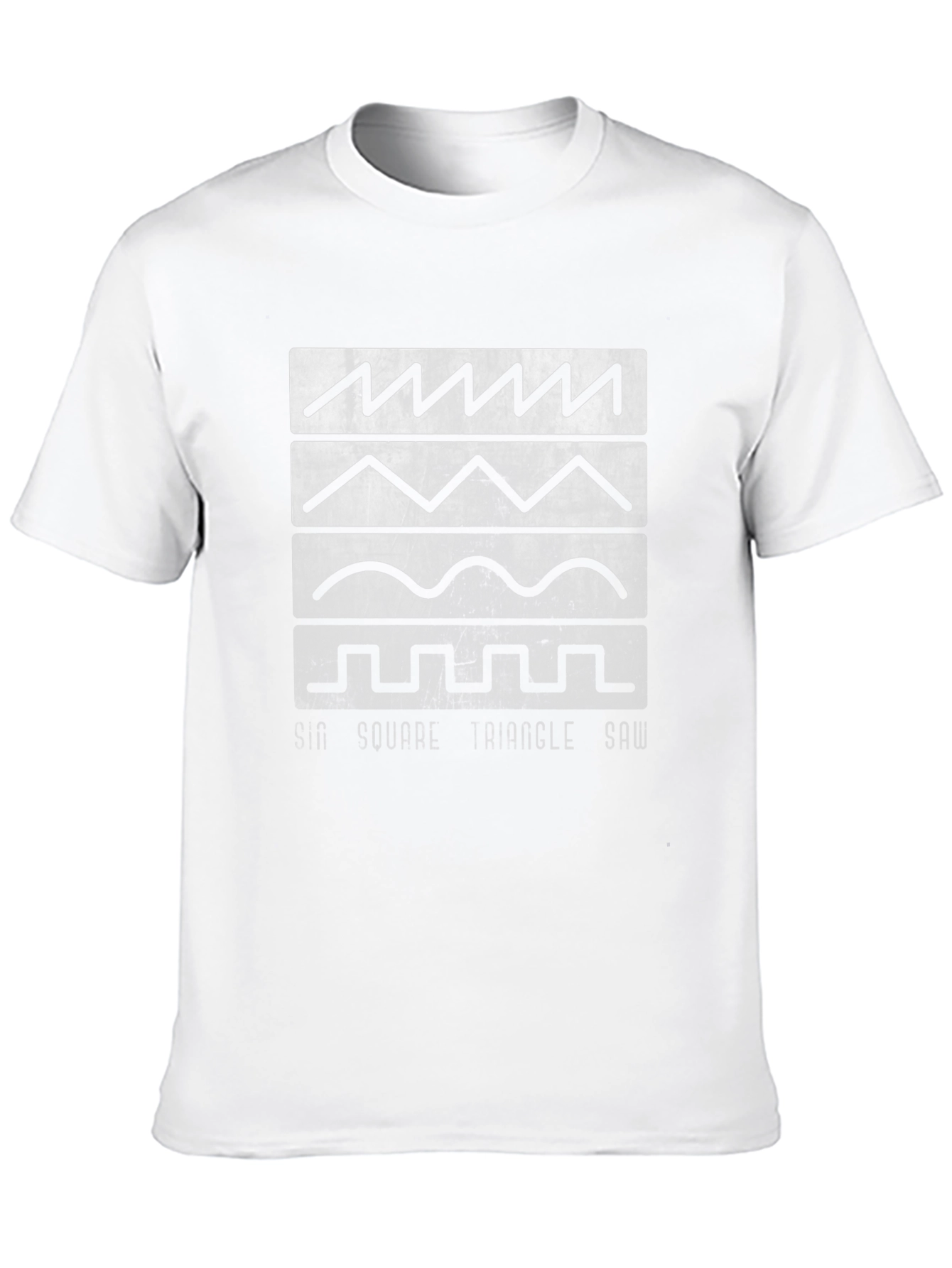 Black Waveform T-Shirt - Sine Square Triangle Saw view 10