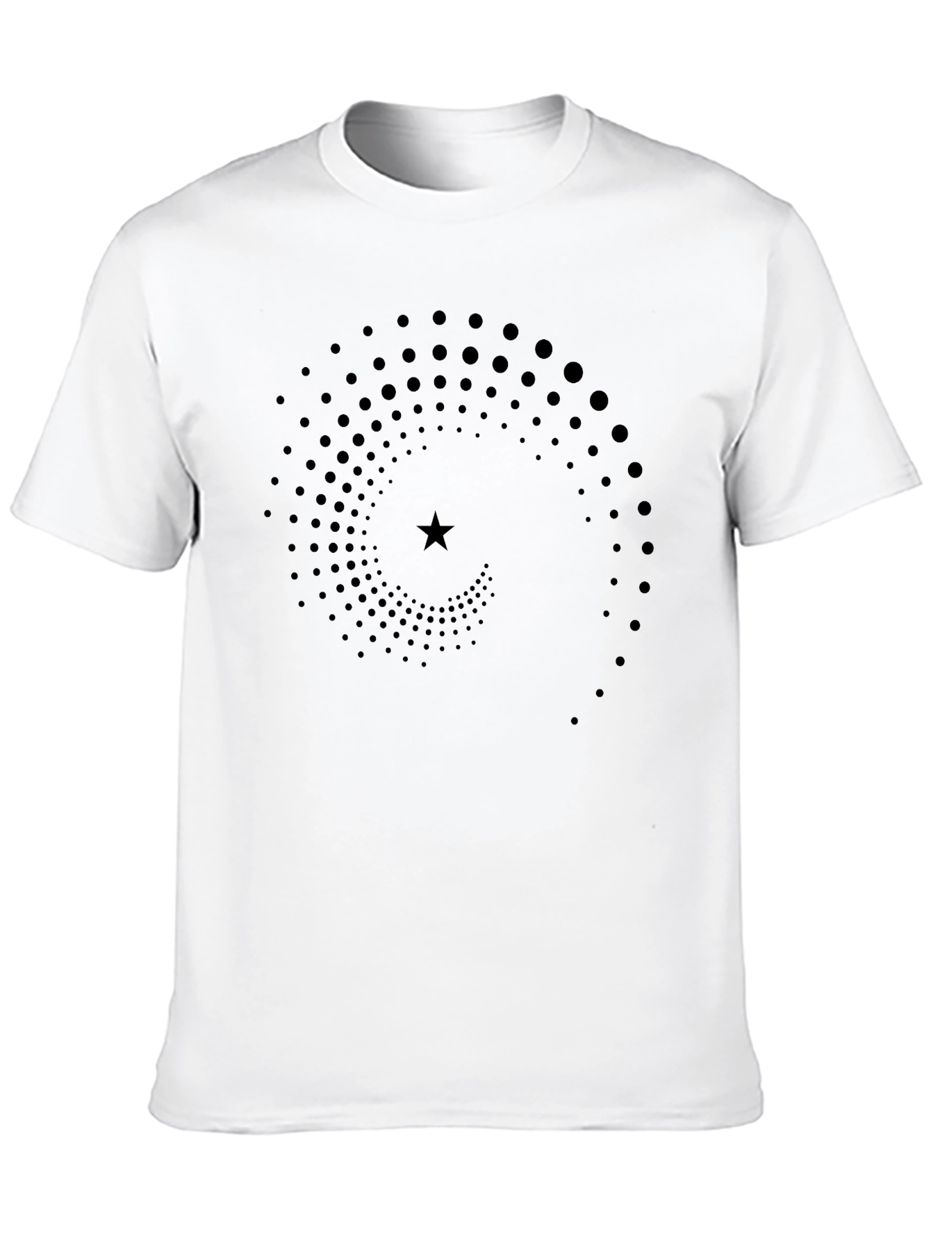 Black Spiral Star Graphic T-Shirt - Black view 10