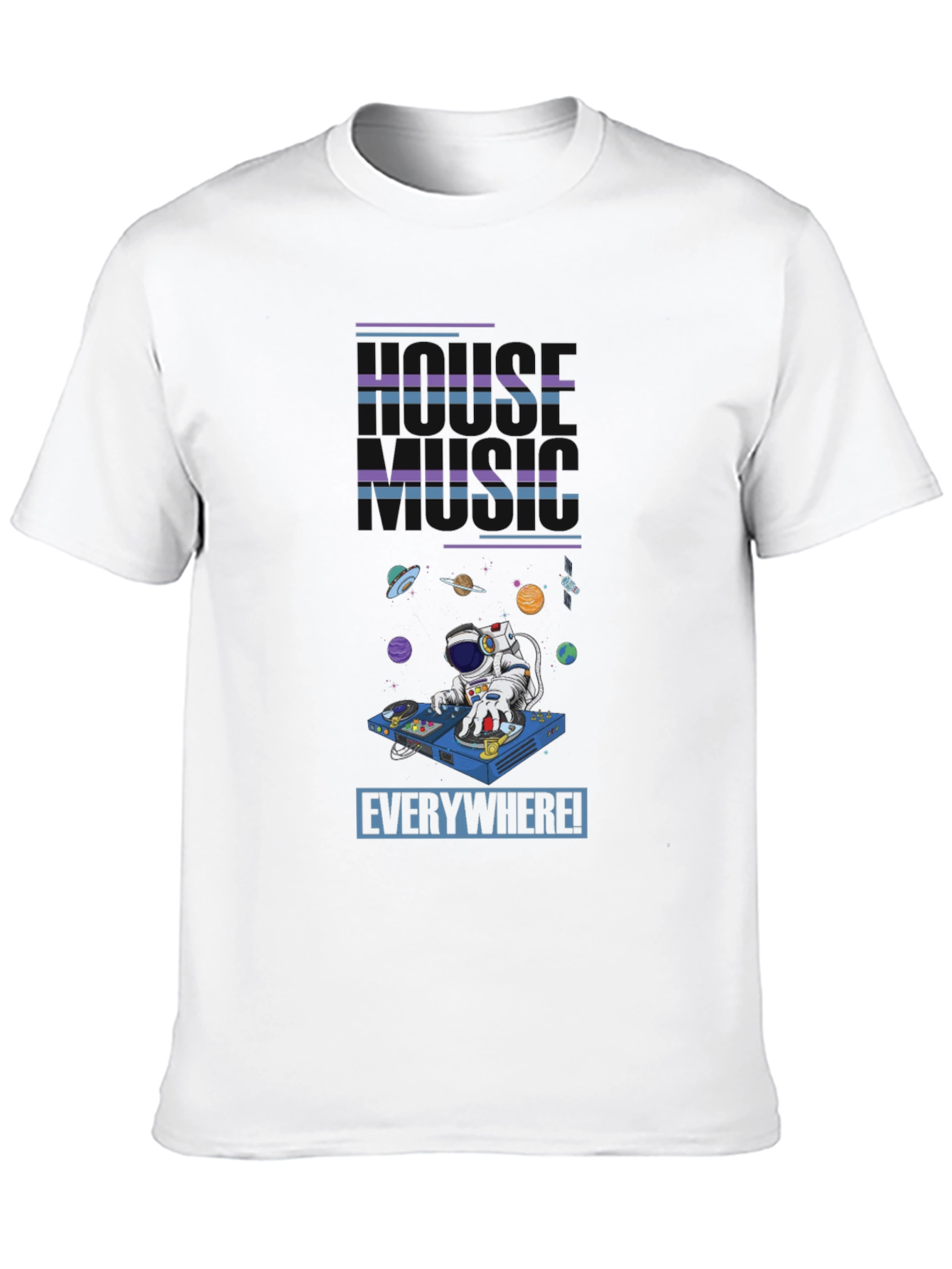 Black House Music Everywhere T-Shirt - Astronaut DJ view 10