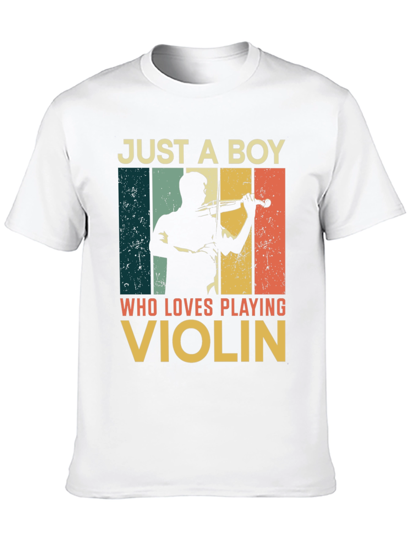 Black Just a Boy Who Loves Playing Violin T-Shirt view 10