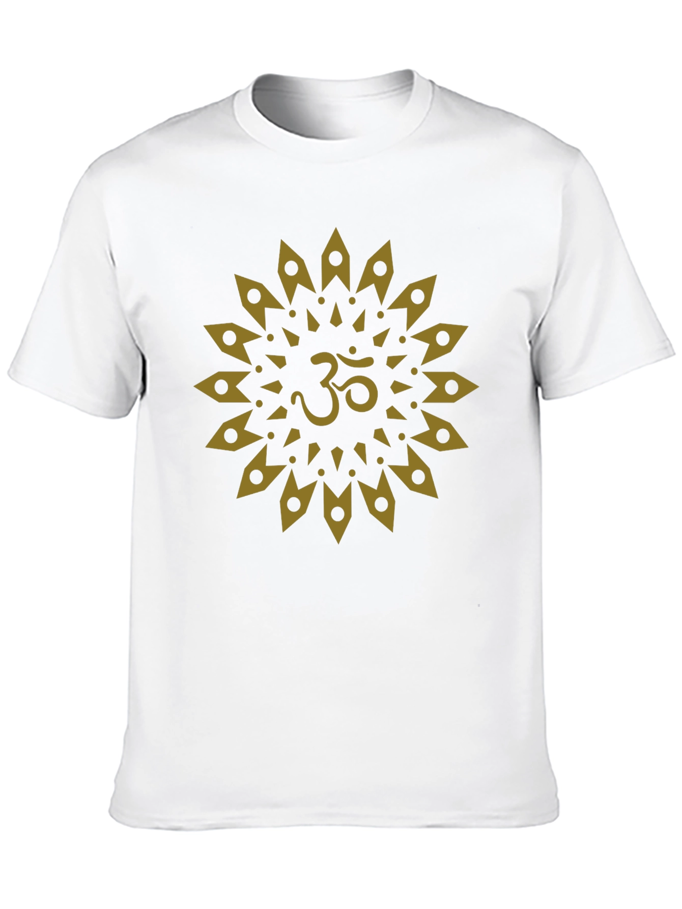 Black Om Mandala Graphic Tee - Black Cotton T-Shirt view 10