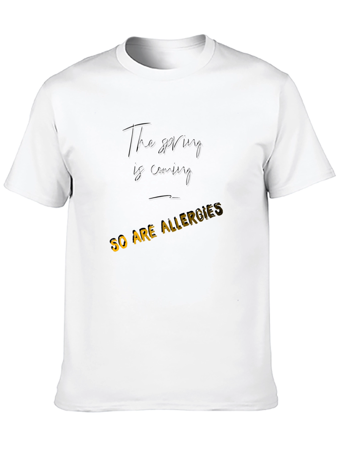 Black Spring Allergies Tee - Funny Seasonal T-Shirt view 10