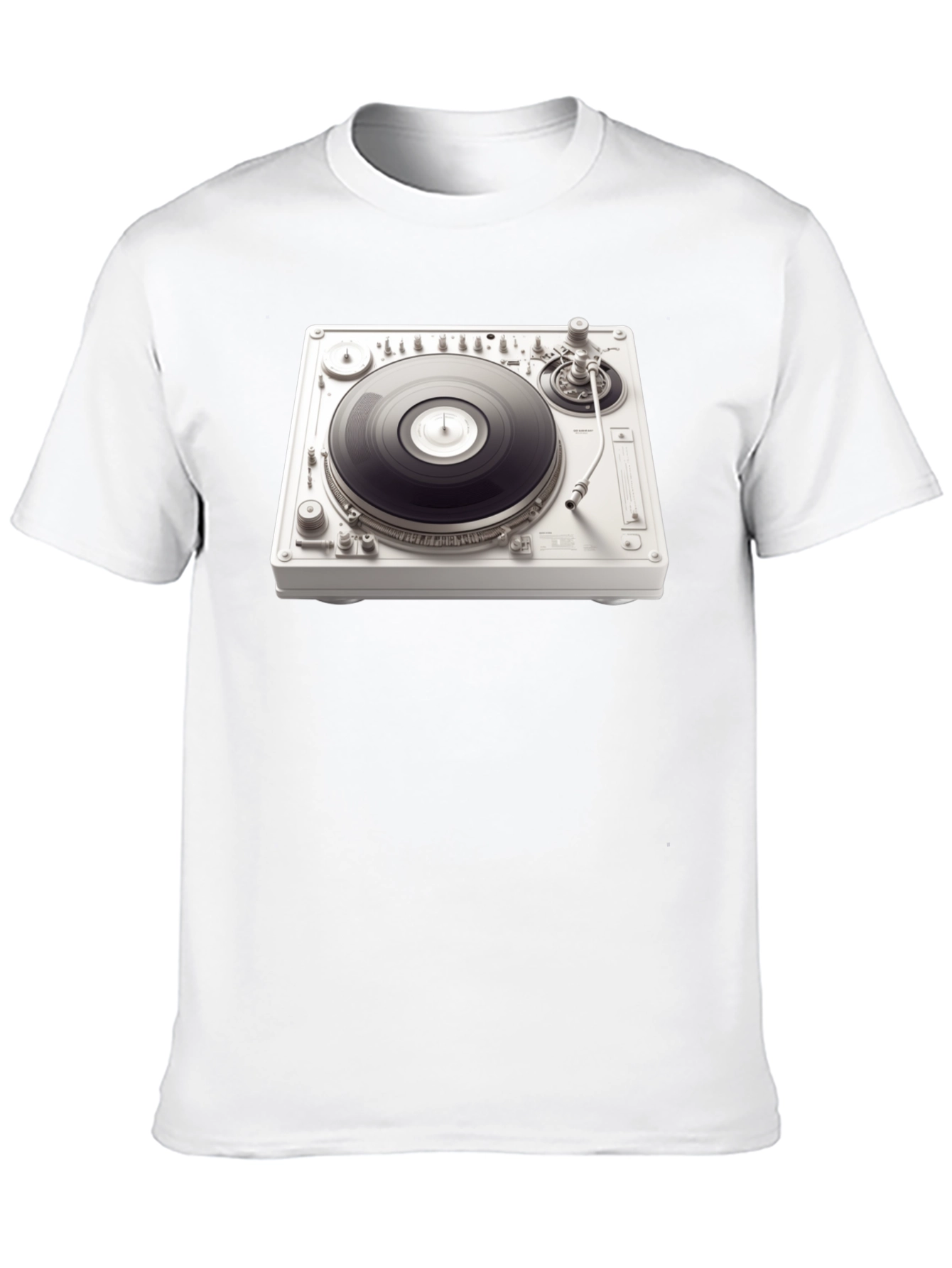 Black DJ Turntable Graphic Tee - Music Lover's T-Shirt view 10
