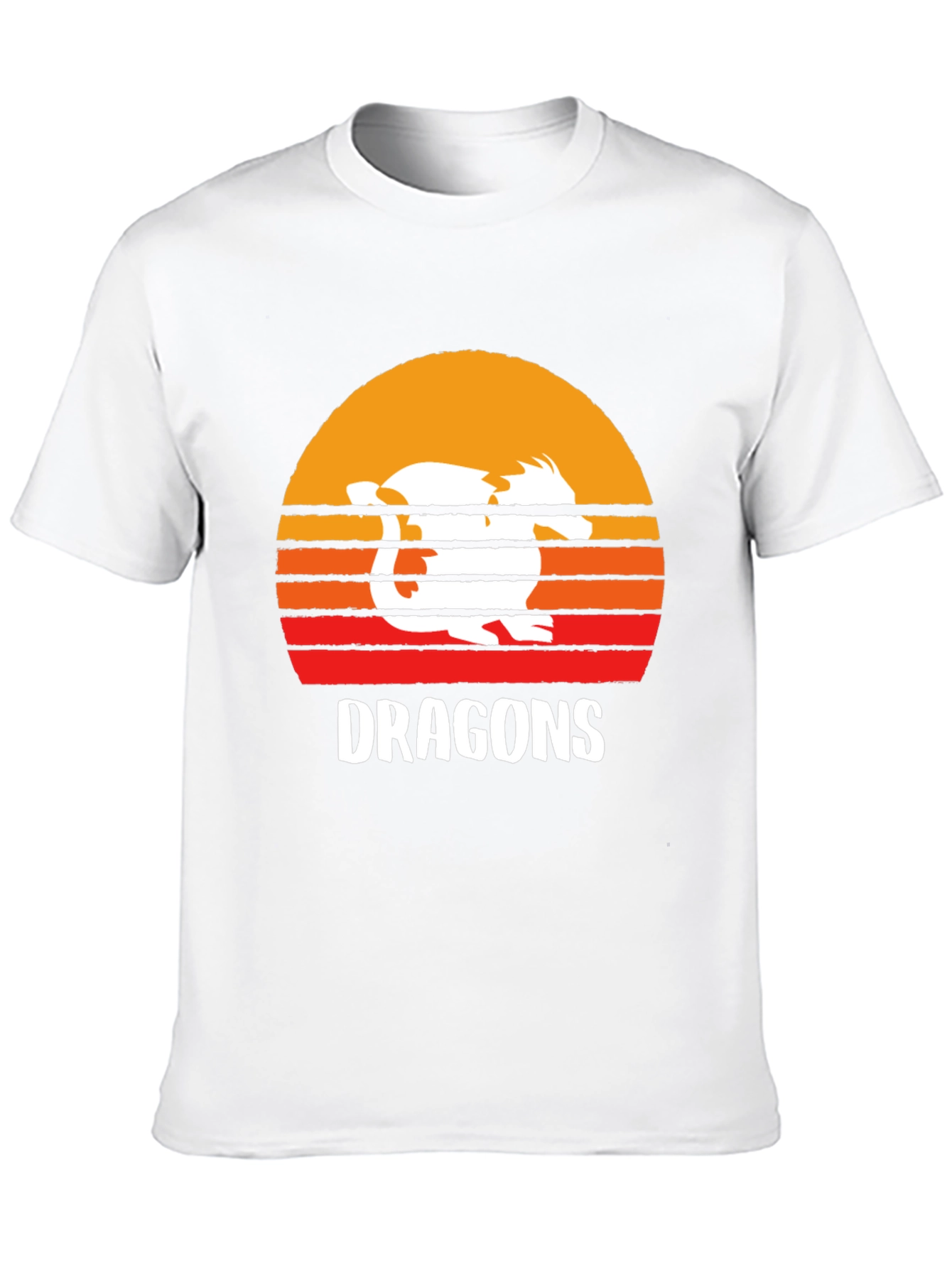 Retro Dragons Sunset Graphic T-Shirt - 10