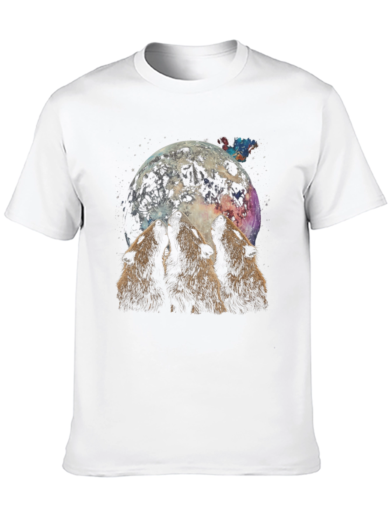 Black Wolf Moon Graphic T-Shirt view 10