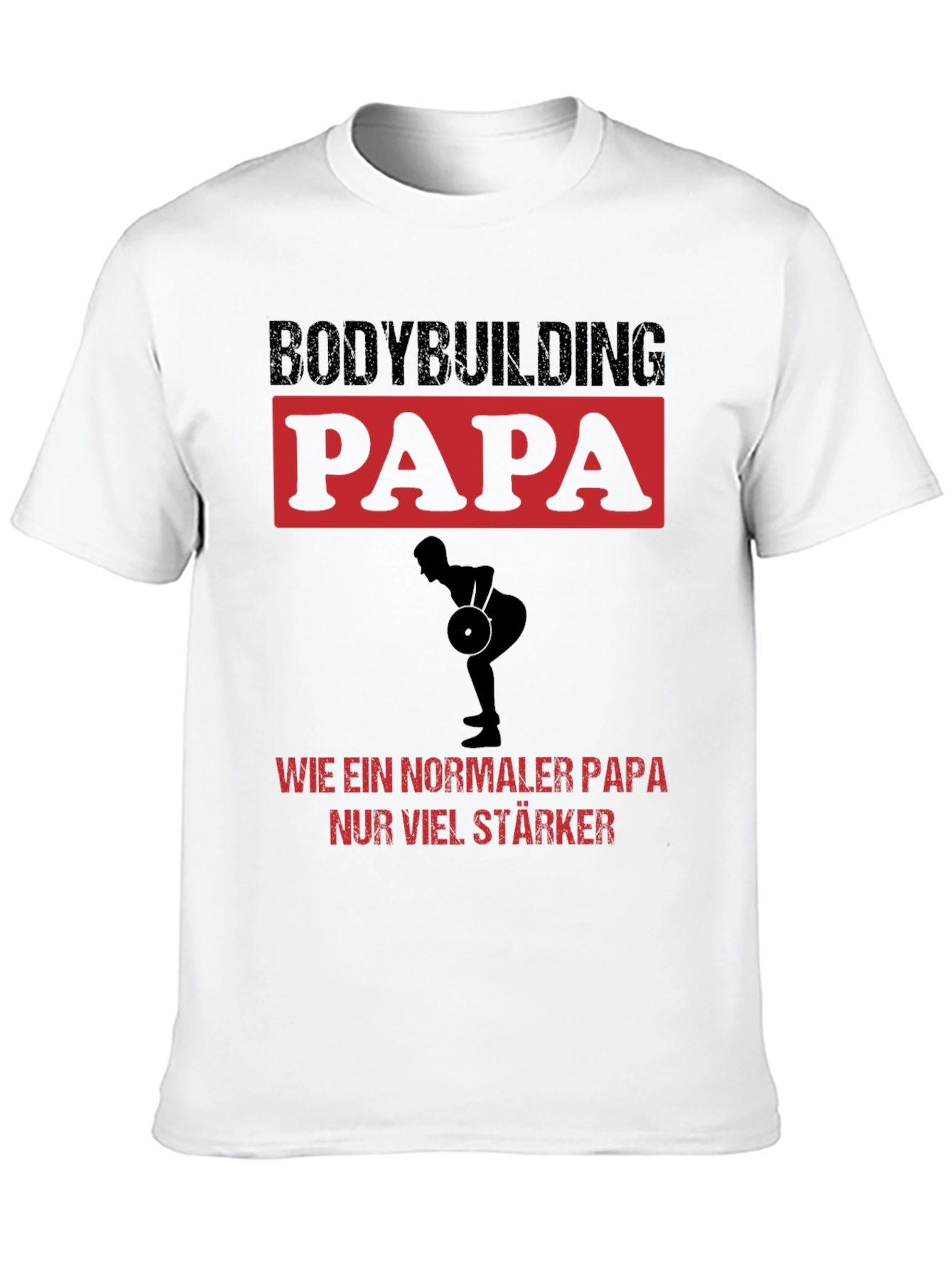 Black Bodybuilding Papa T-Shirt - Strong Dad Tee view 10