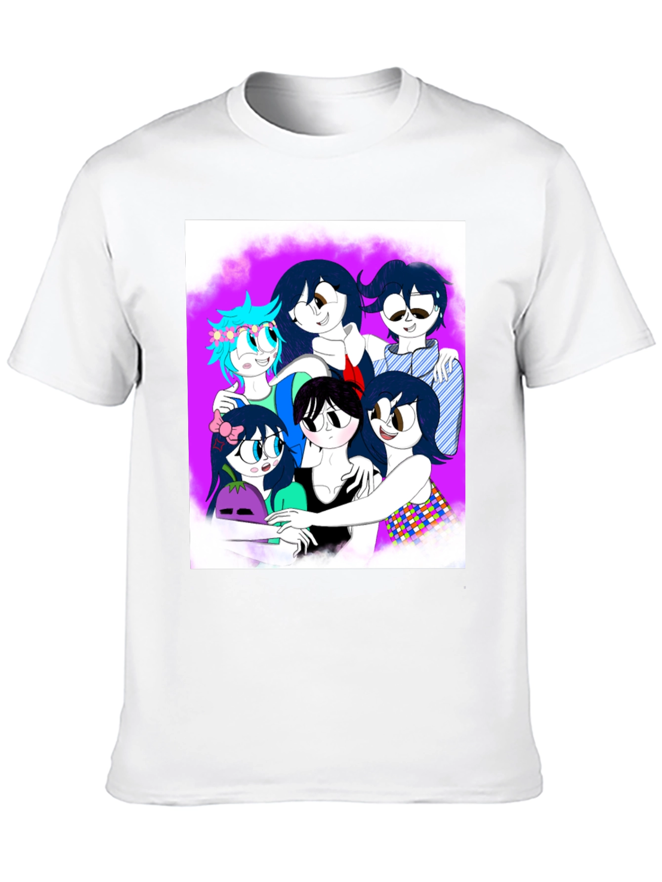 Black Anime Style Graphic Tee view 10