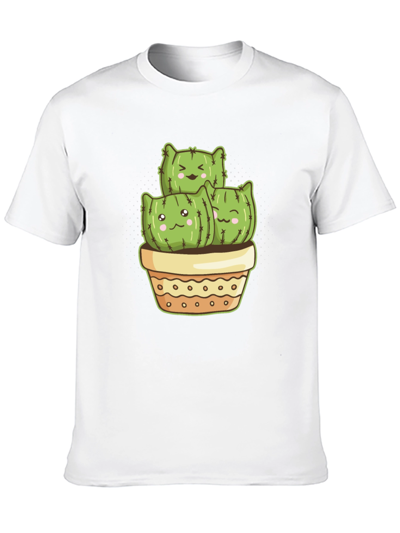 Black Cute Cactus Crew T-Shirt view 10