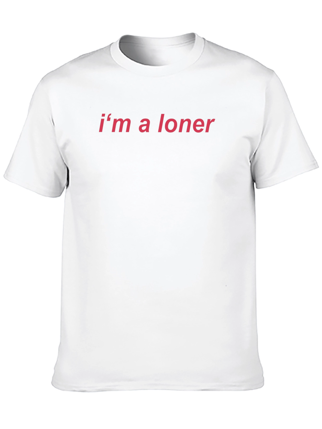 Black I'm a Loner Graphic Tee - Black Cotton Casual Wear view 10