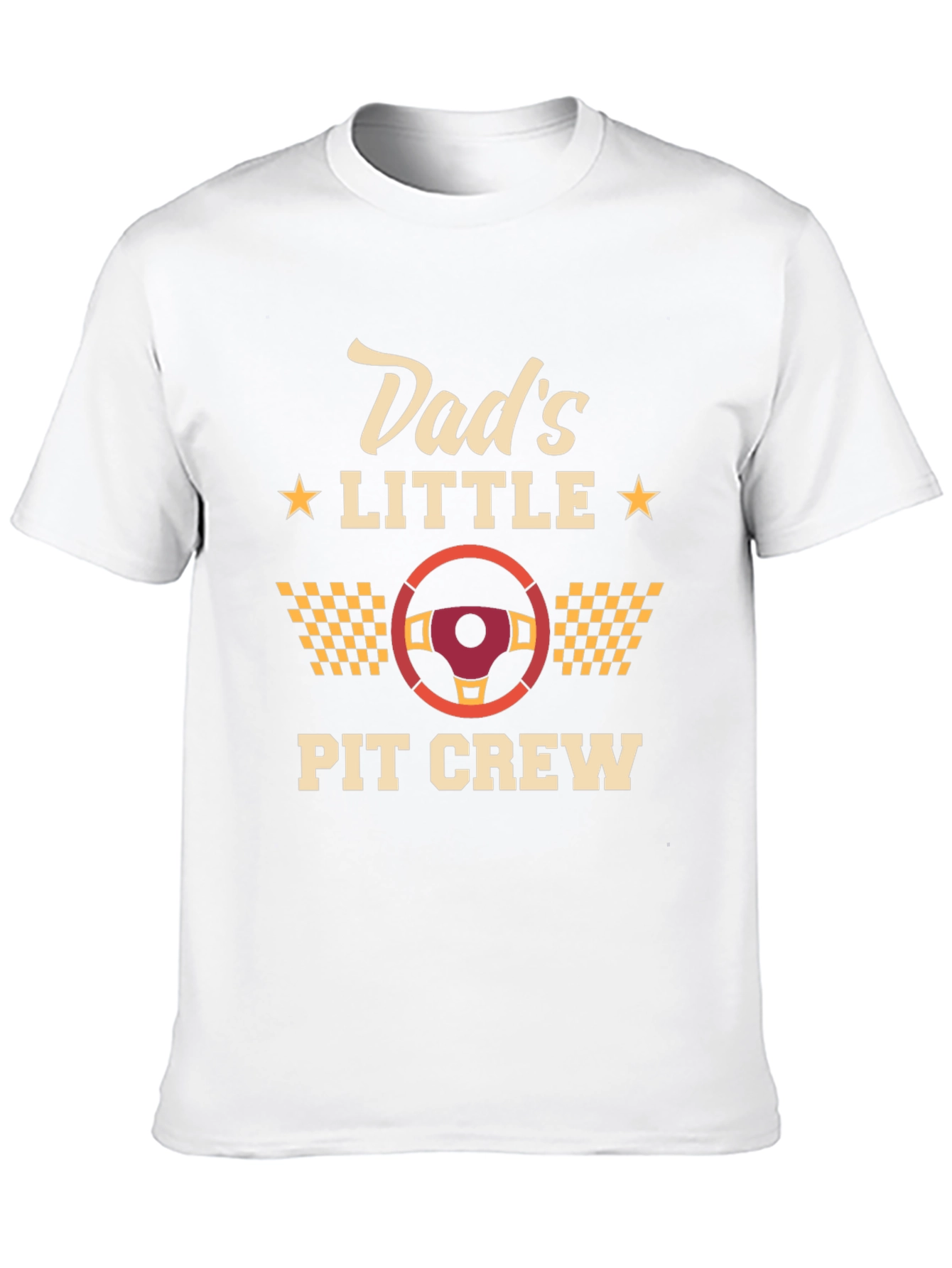 Black Dad's Little Pit Crew Black Graphic T-Shirt view 10