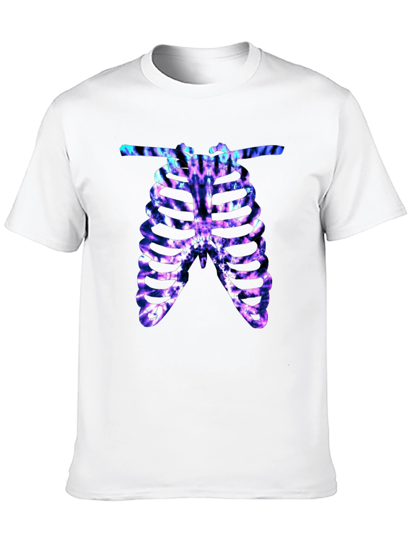 Black Tie Dye Rib Cage Graphic Tee view 10