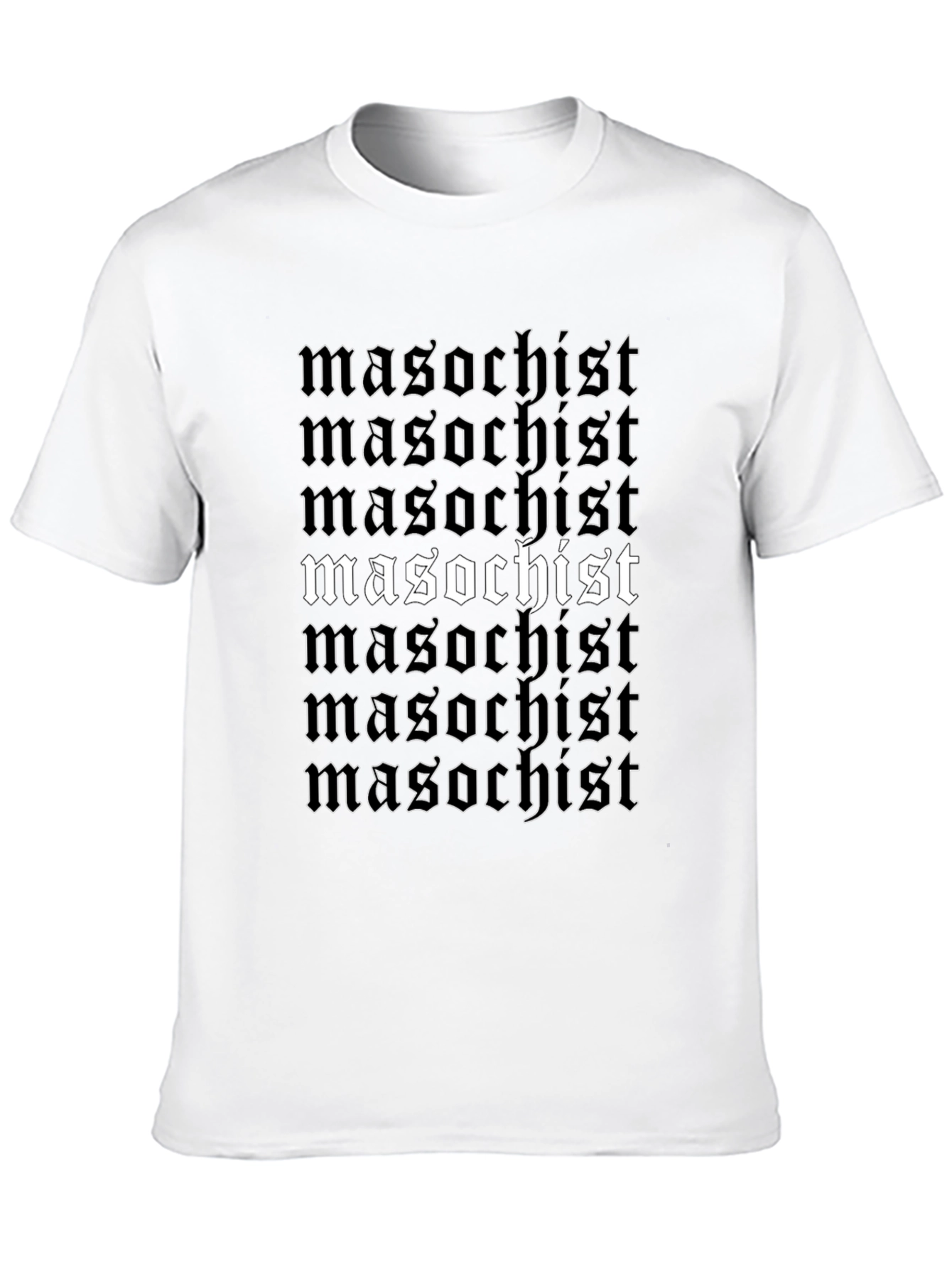 Black Masochist Graphic Tee - Bold Statement Shirt view 10