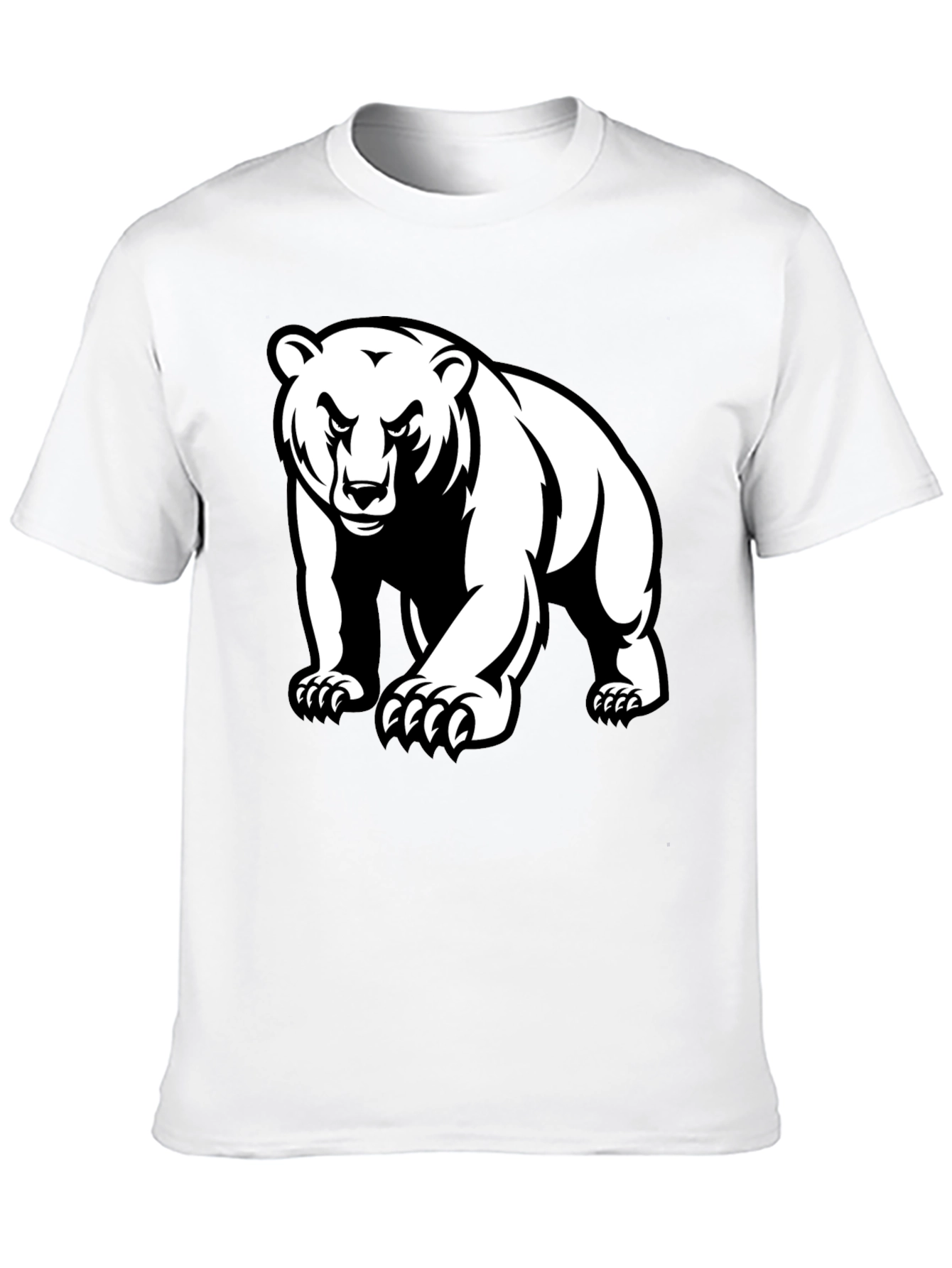 Black Bear Graphic Tee - Black Crew Neck T-Shirt view 10