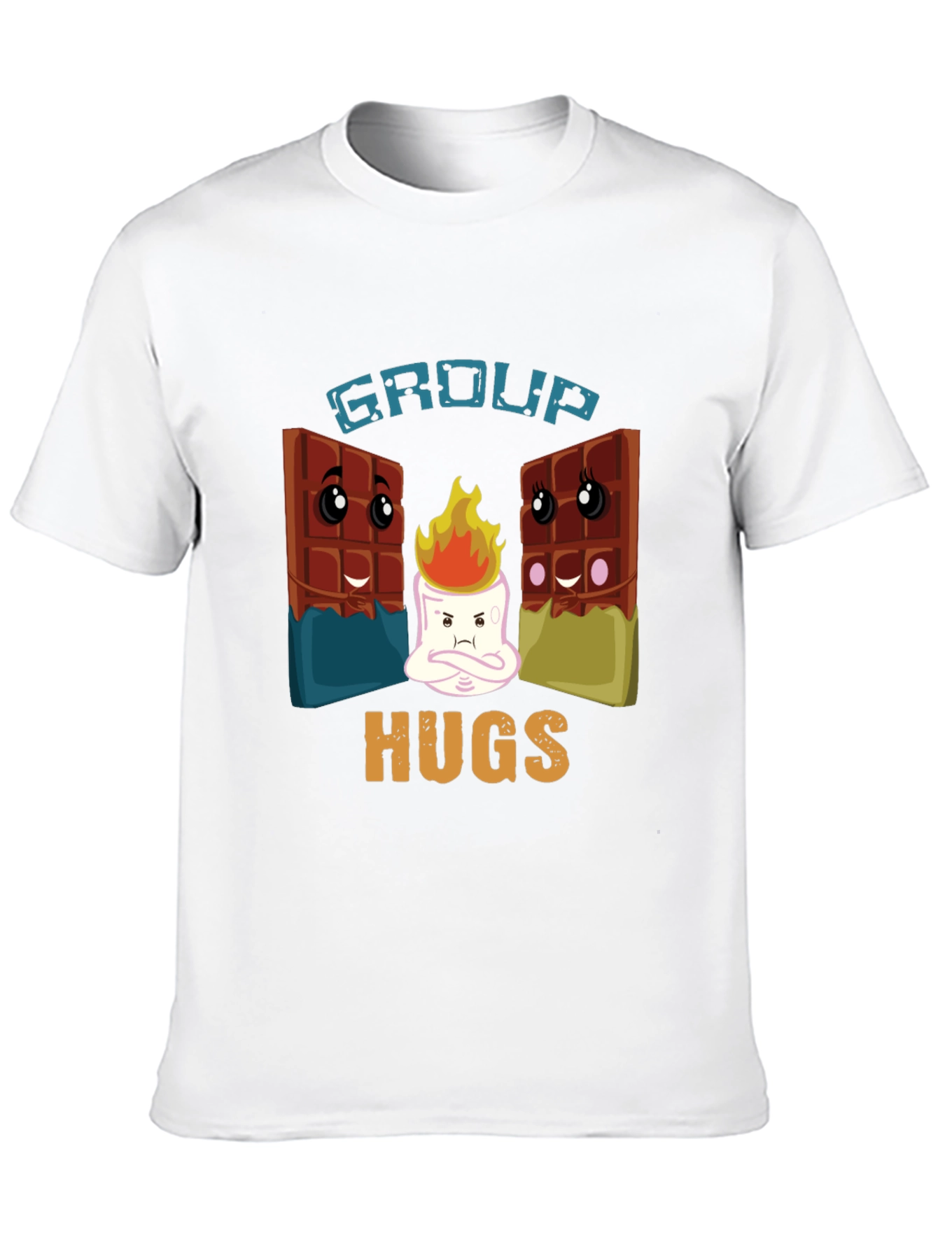 Group Hugs T-Shirt: Marshmallow & Chocolate Fun - 10
