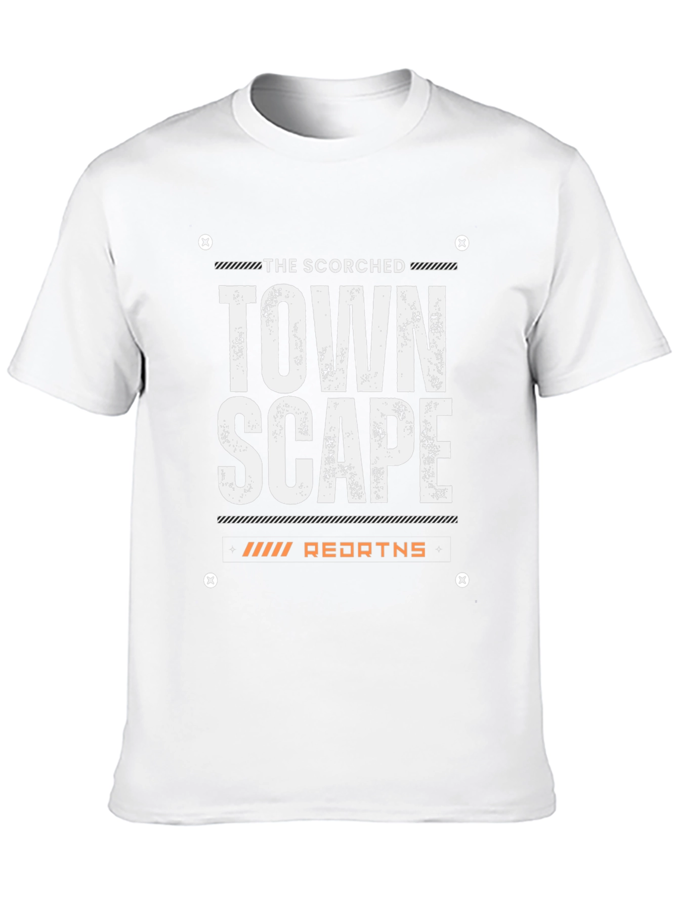 Black Scorched Townscape Graphic Tee - Premium Black Cotton view 10