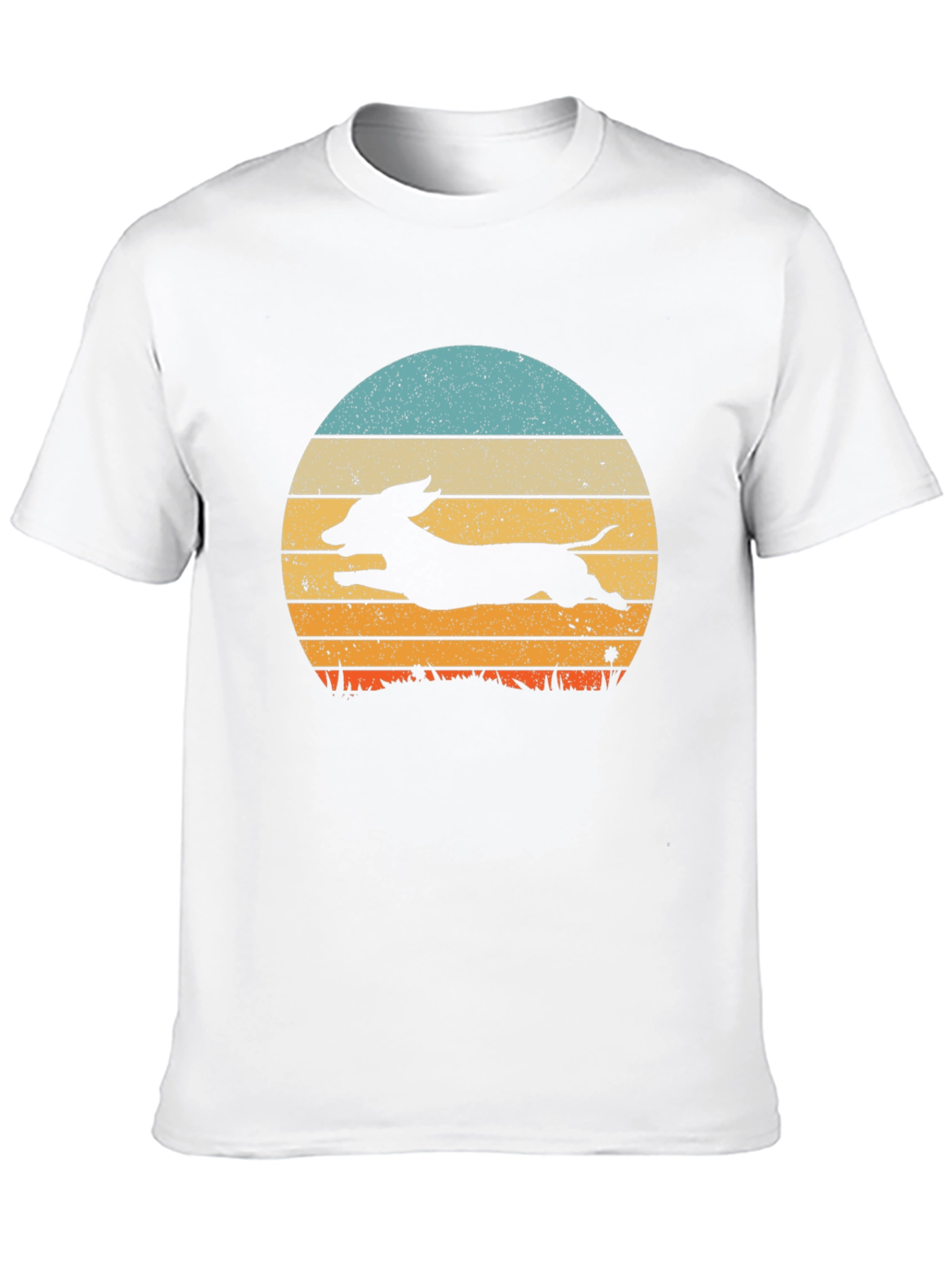 Black Dachshund Sunset Graphic Tee - Black Cotton Blend view 10