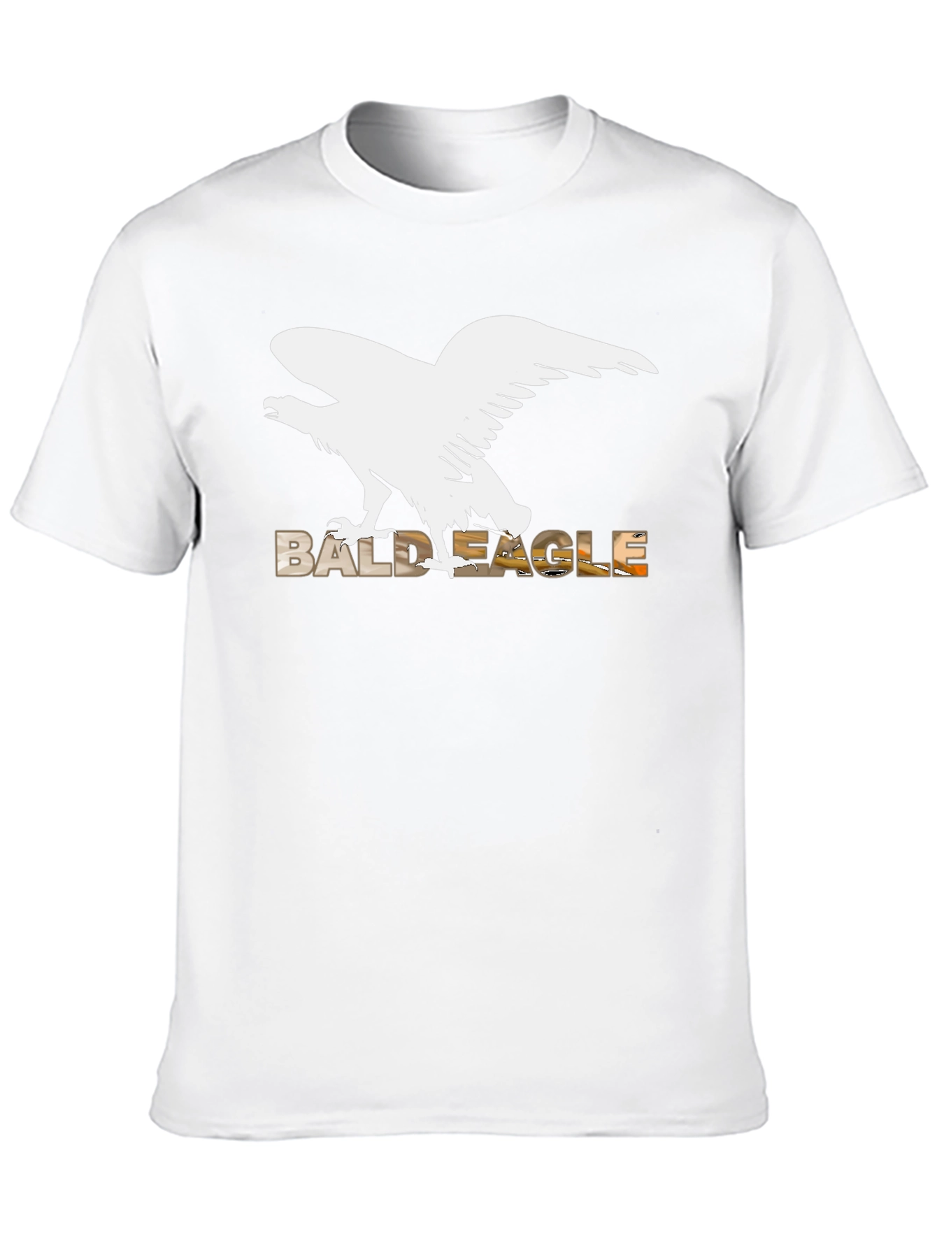 Black Bald Eagle Graphic Tee - Black Cotton Blend view 10