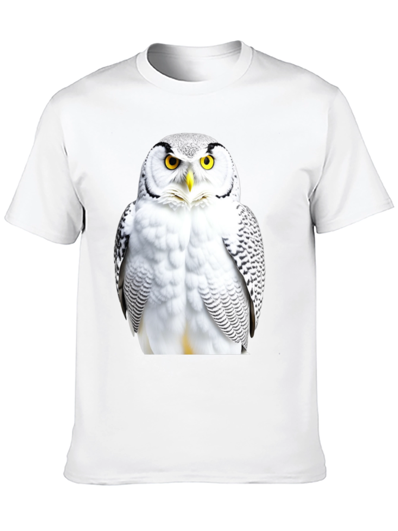 Black Snowy Owl Graphic Black T-Shirt view 10
