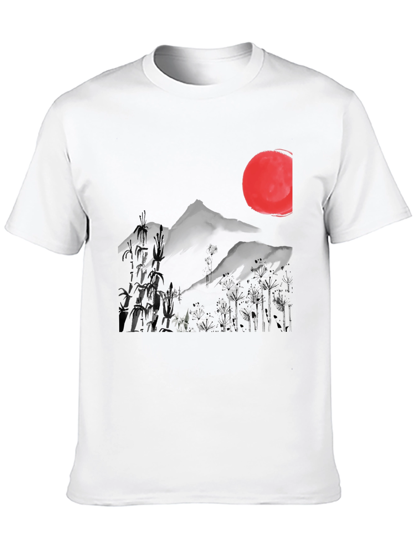 Black Japanese Sumi-e Style Graphic Tee view 10