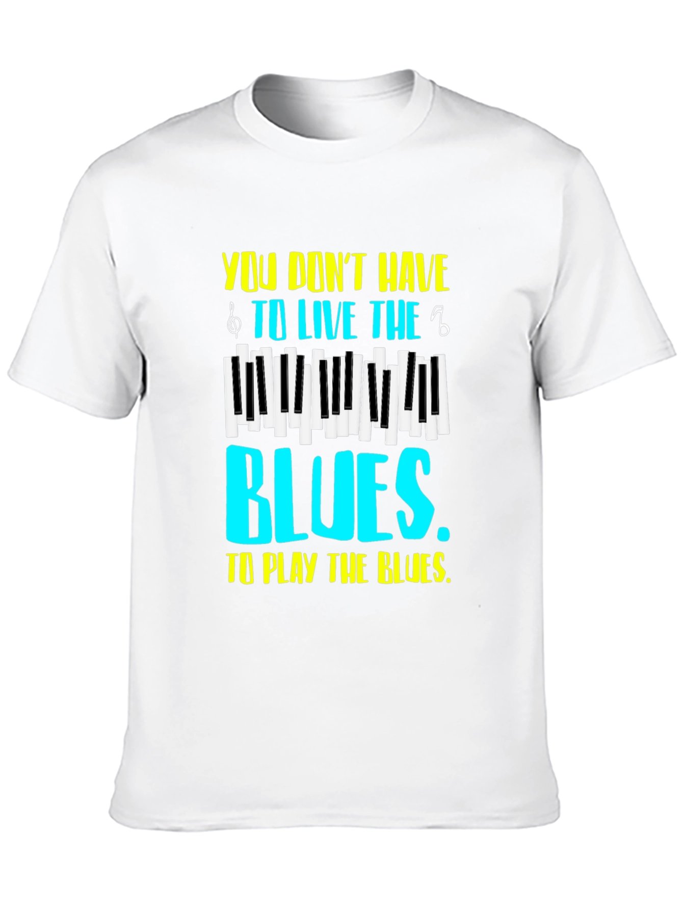 Black Piano Blues T-Shirt - Music Lover Tee view 10