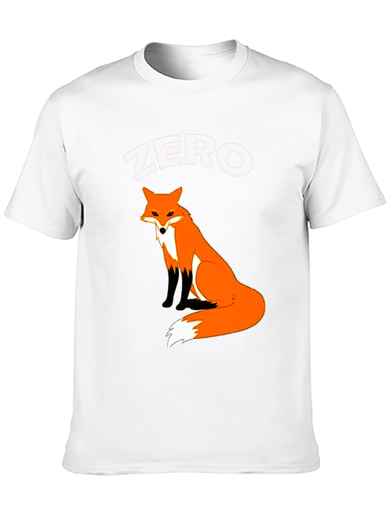 Black Zero Fox Given T-Shirt - Cute Animal Graphic Tee view 10