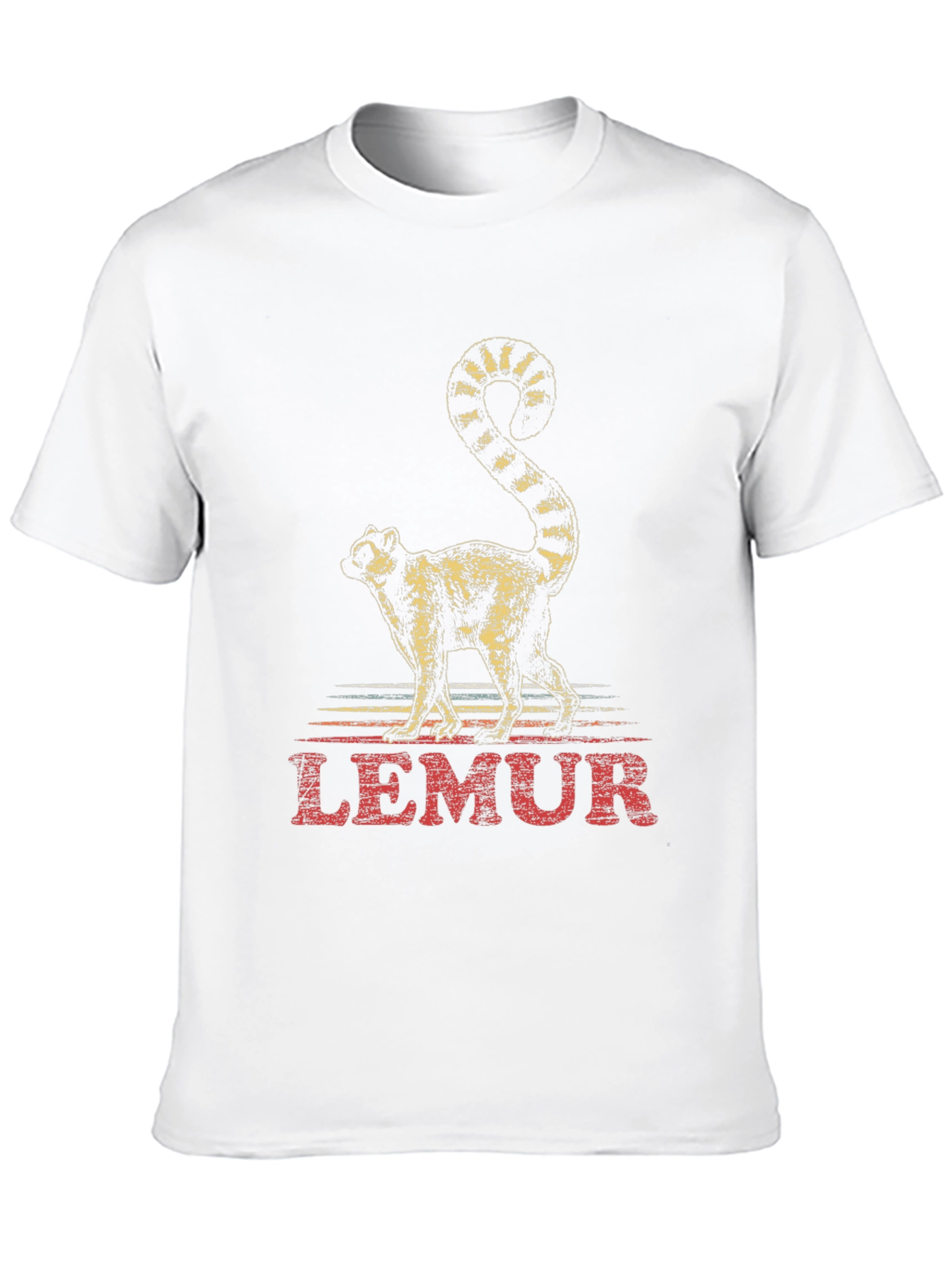 Black Lemur Graphic Print Crew Neck T-Shirt view 10