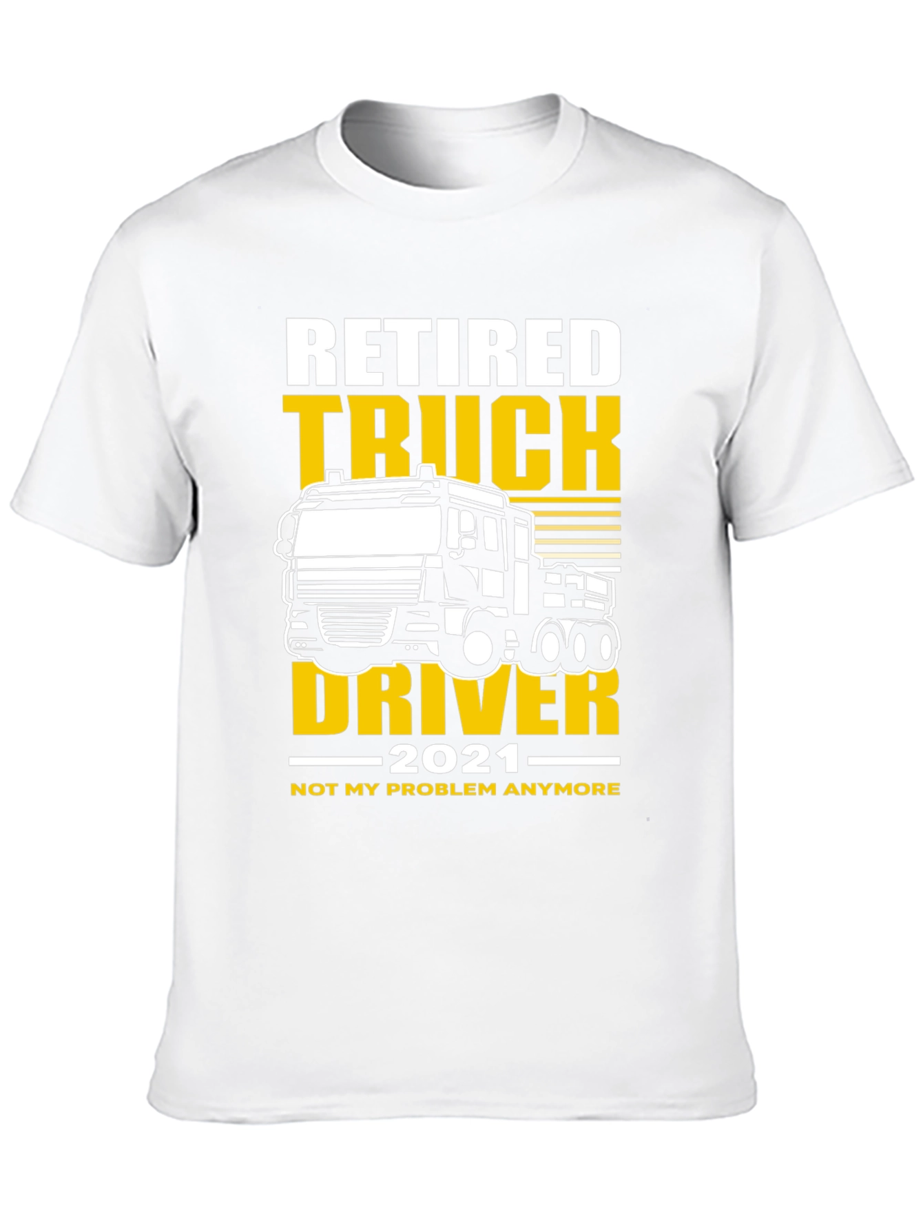 Black Retired Truck Driver 2021 T-Shirt view 10