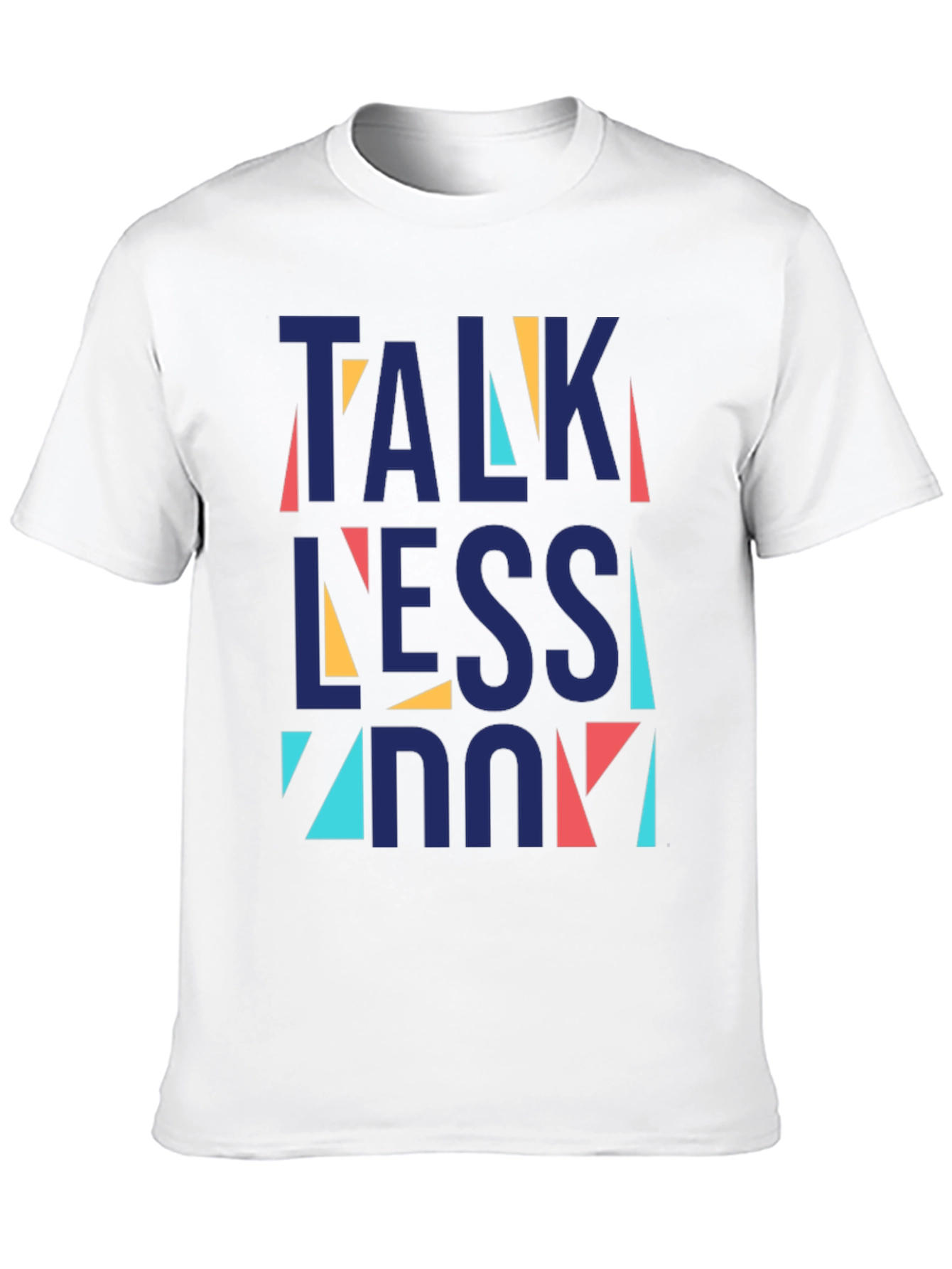 Black Talk Less Do More Graphic Tee - Black Cotton Blend T-Shirt view 10