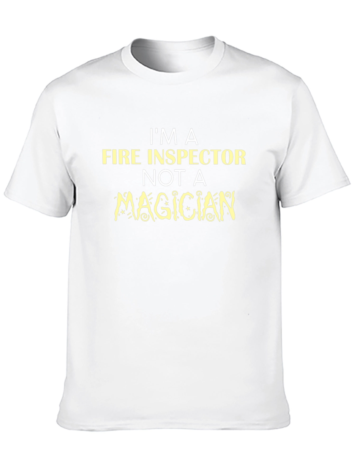 Black Fire Inspector T-Shirt - Not a Magician Funny Tee view 10