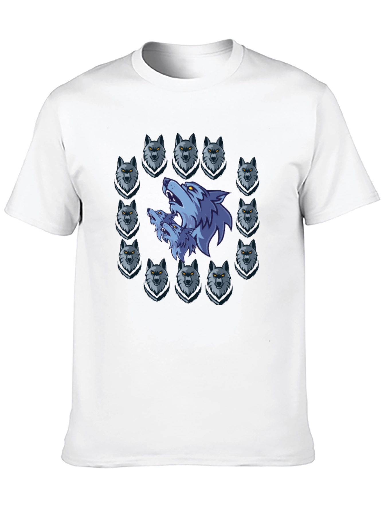 Black Wolf Pack Graphic Print Black T-Shirt view 10