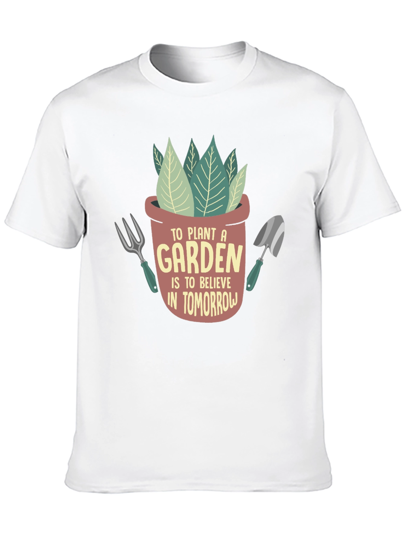 Black Plant a Garden Believe in Tomorrow Graphic T-Shirt view 10