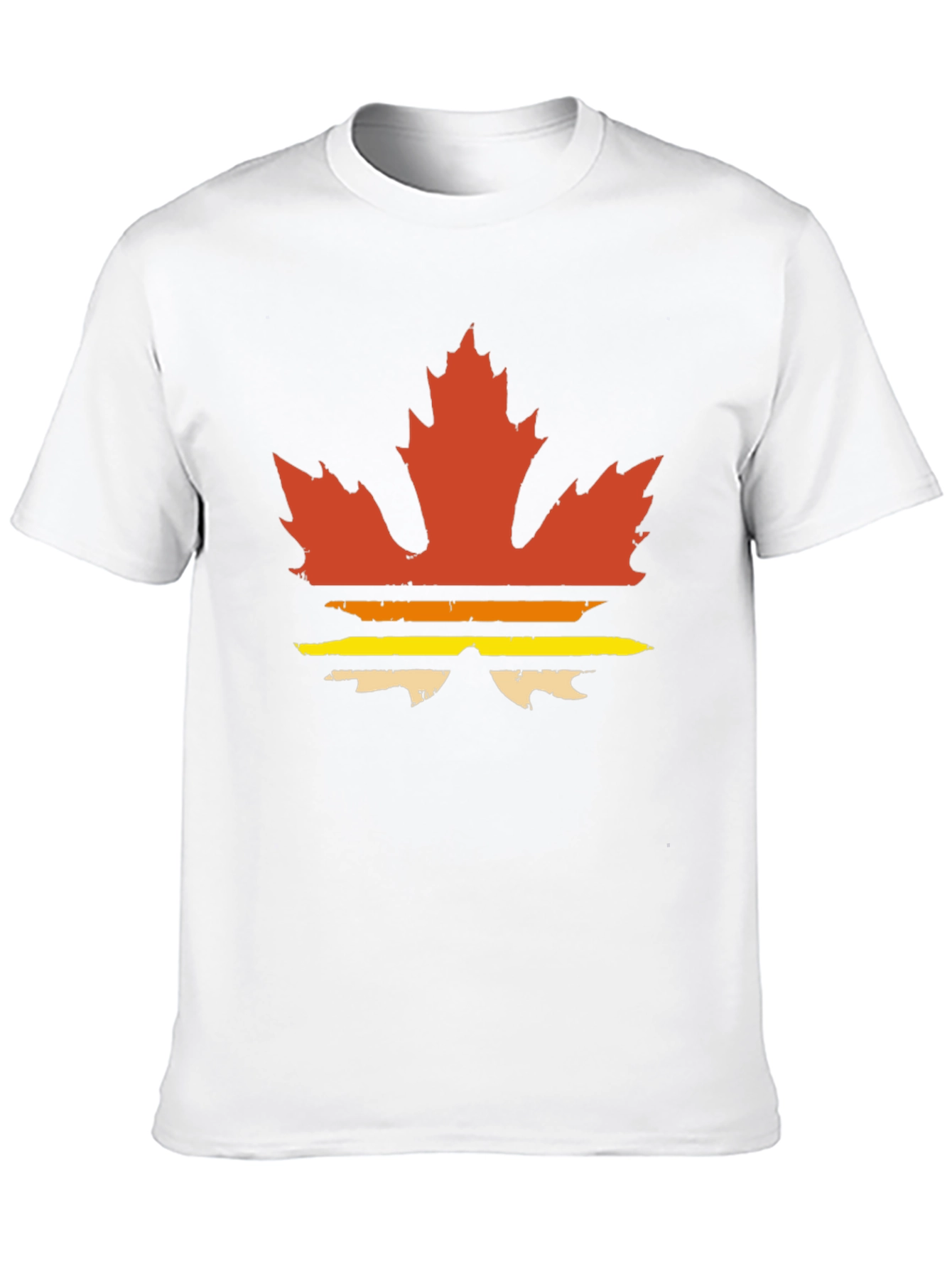 Black Retro Maple Leaf Graphic Tee - Vintage Style T-Shirt view 10