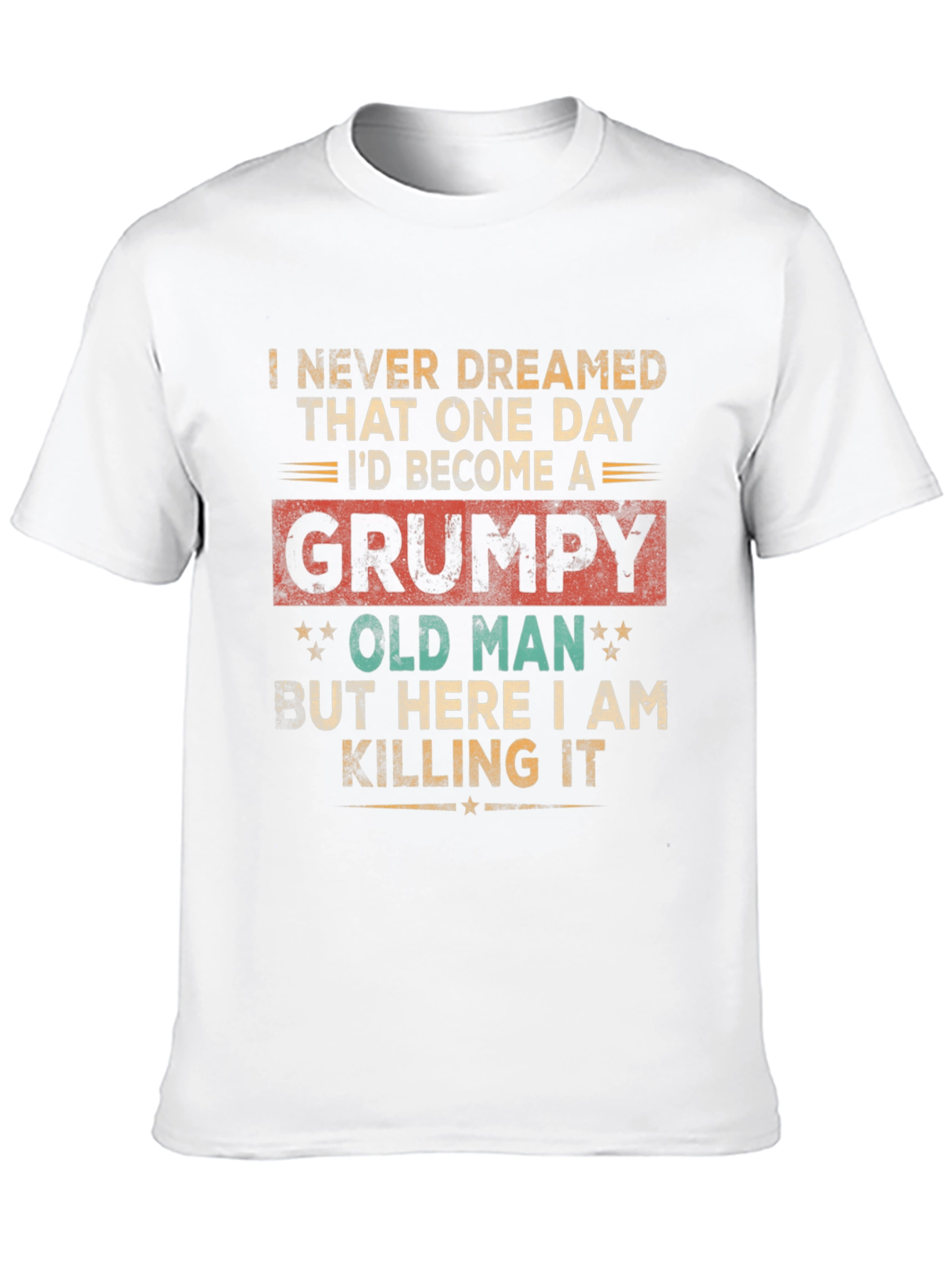 Black Grumpy Old Man T-Shirt - Novelty Gift for Grandpas view 10