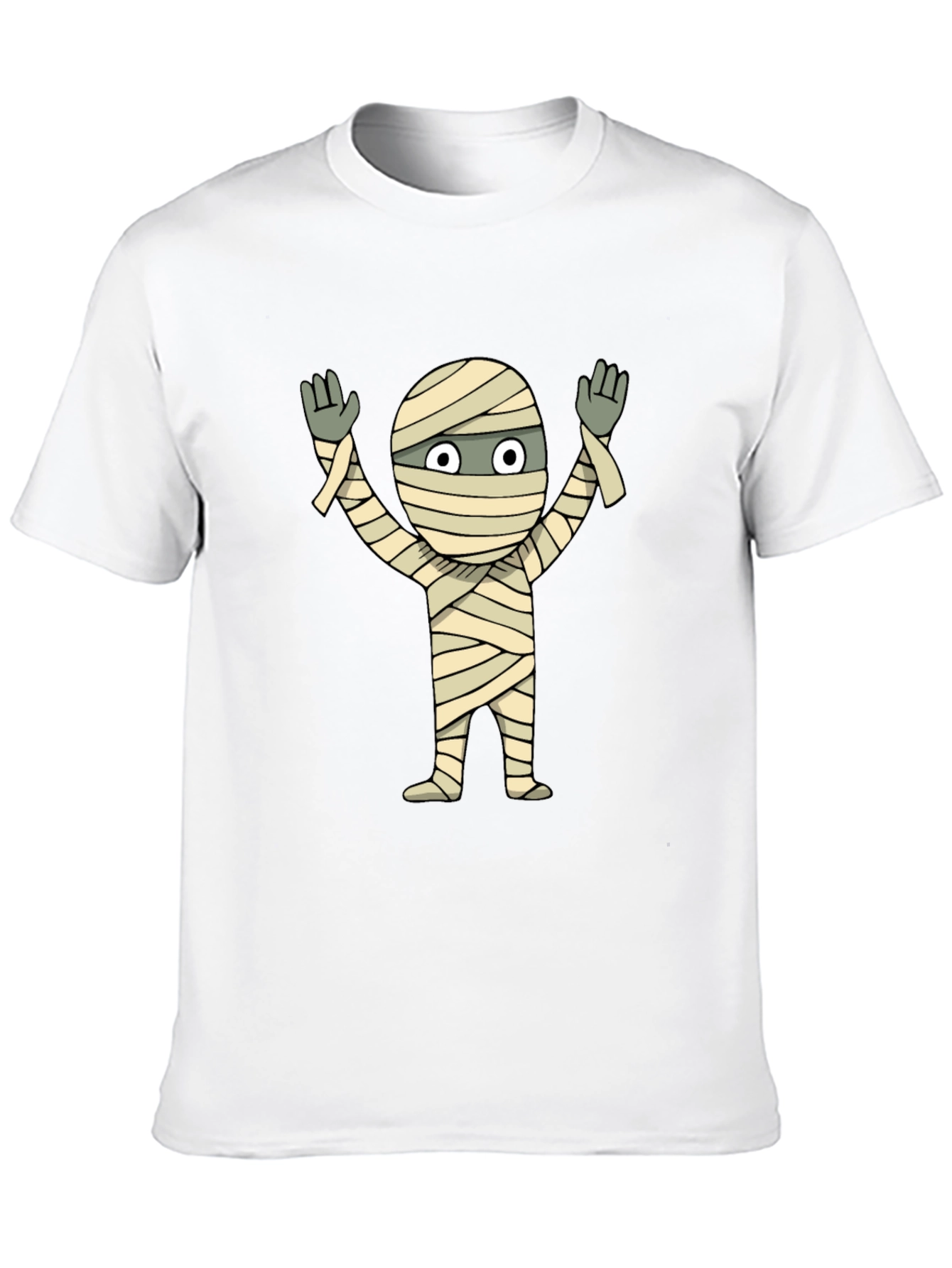 Black Mummy Graphic Tee - Halloween Black T-Shirt view 10