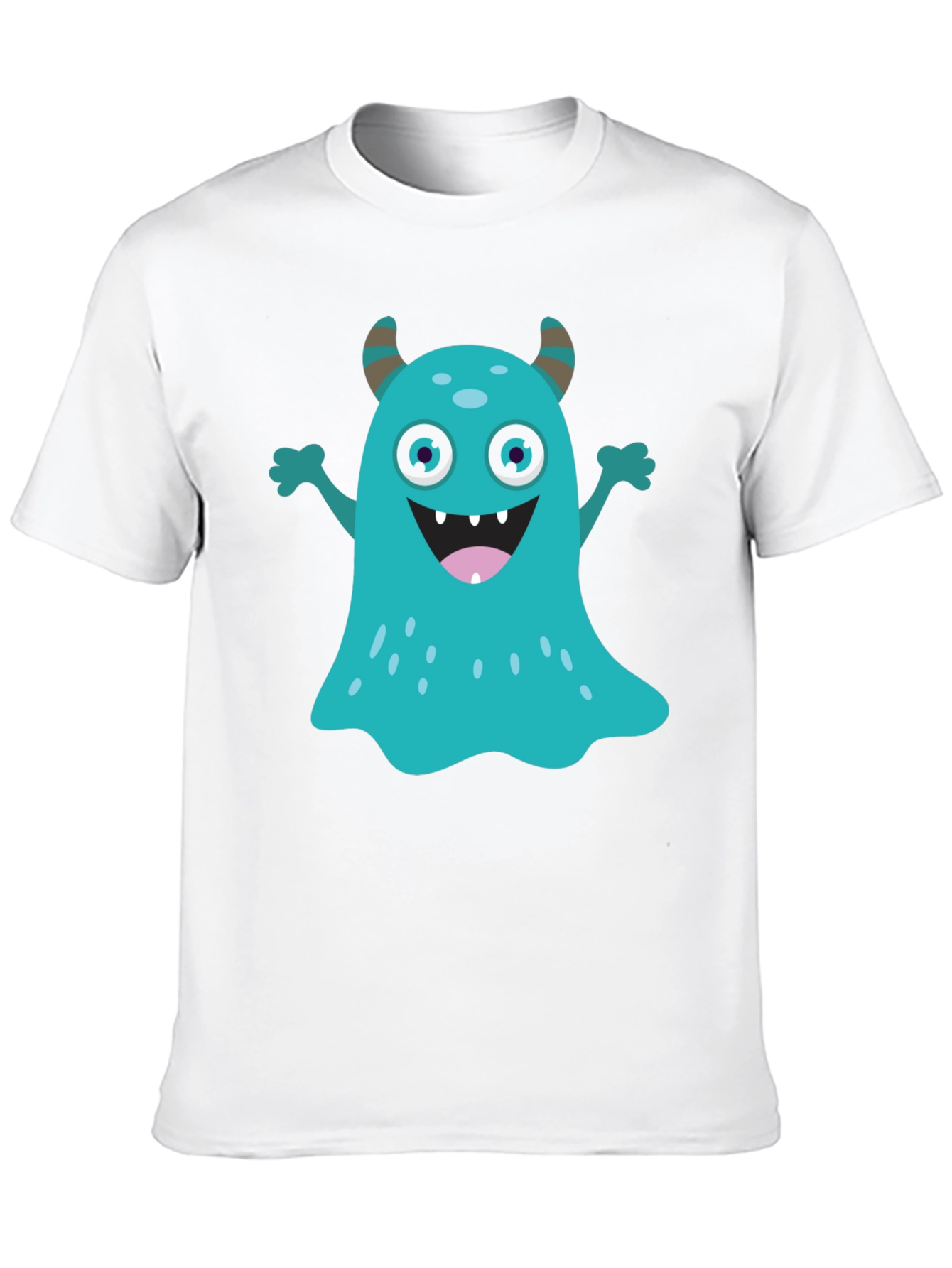 Black Fun Monster Graphic Tee - Black Cotton T-Shirt view 10