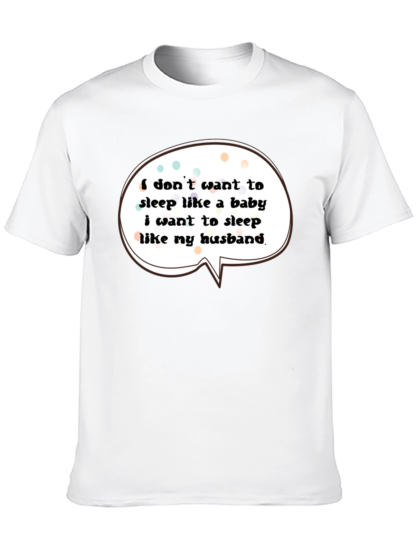 Black Funny Husband Sleep T-Shirt view 10