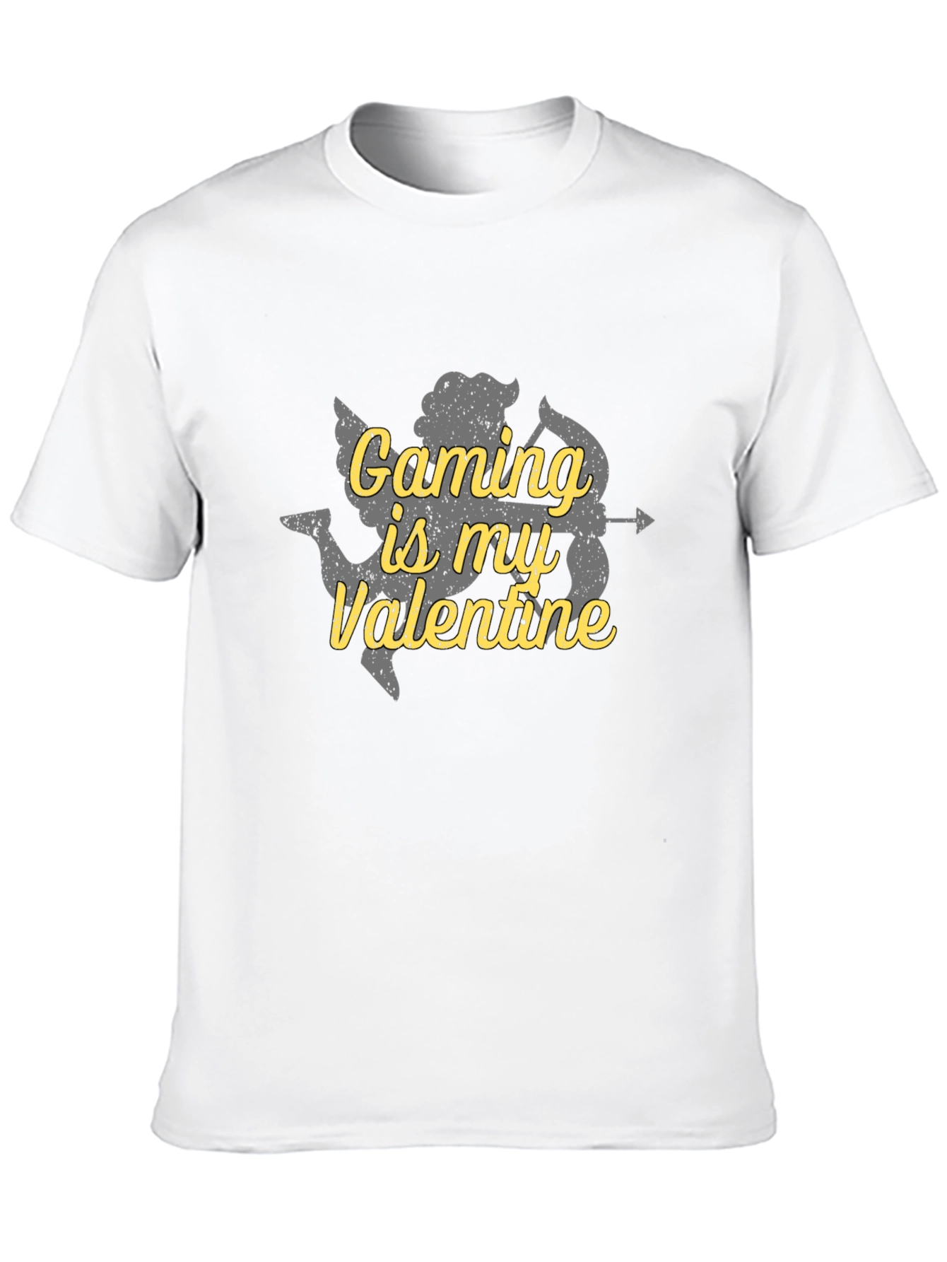 Black Gaming is My Valentine Cupid Graphic T-Shirt view 10